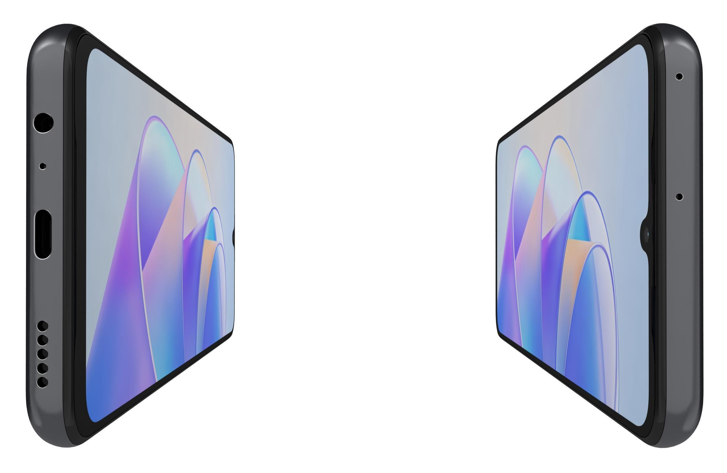 Honor X7A Black Low-poly 3D model_8