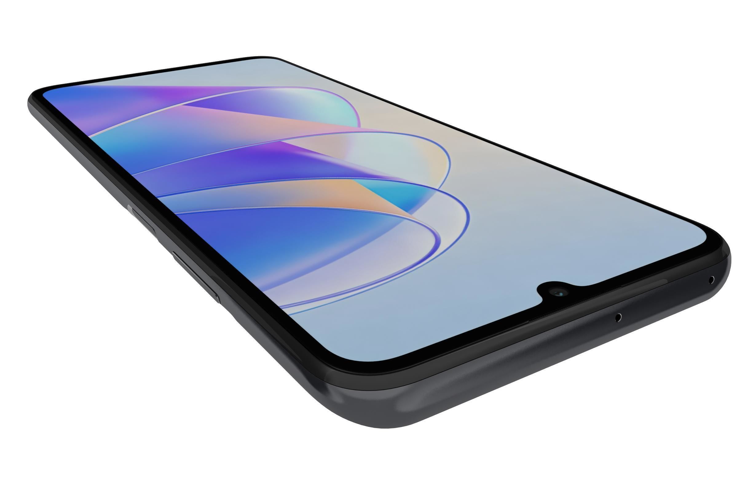 Honor X7A Black Low-poly 3D model_13