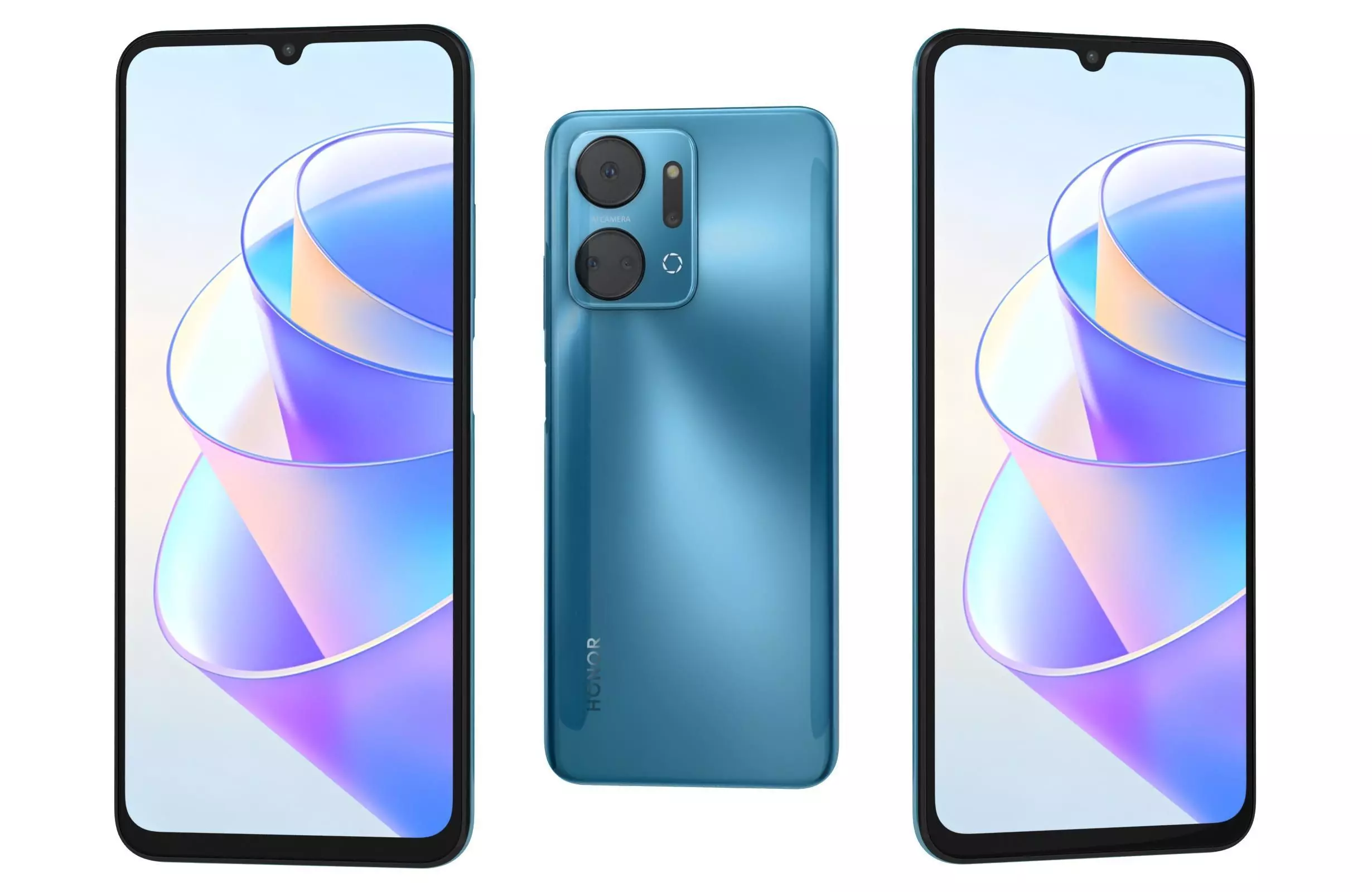 Honor X7A Blue Low-poly 3D model_0