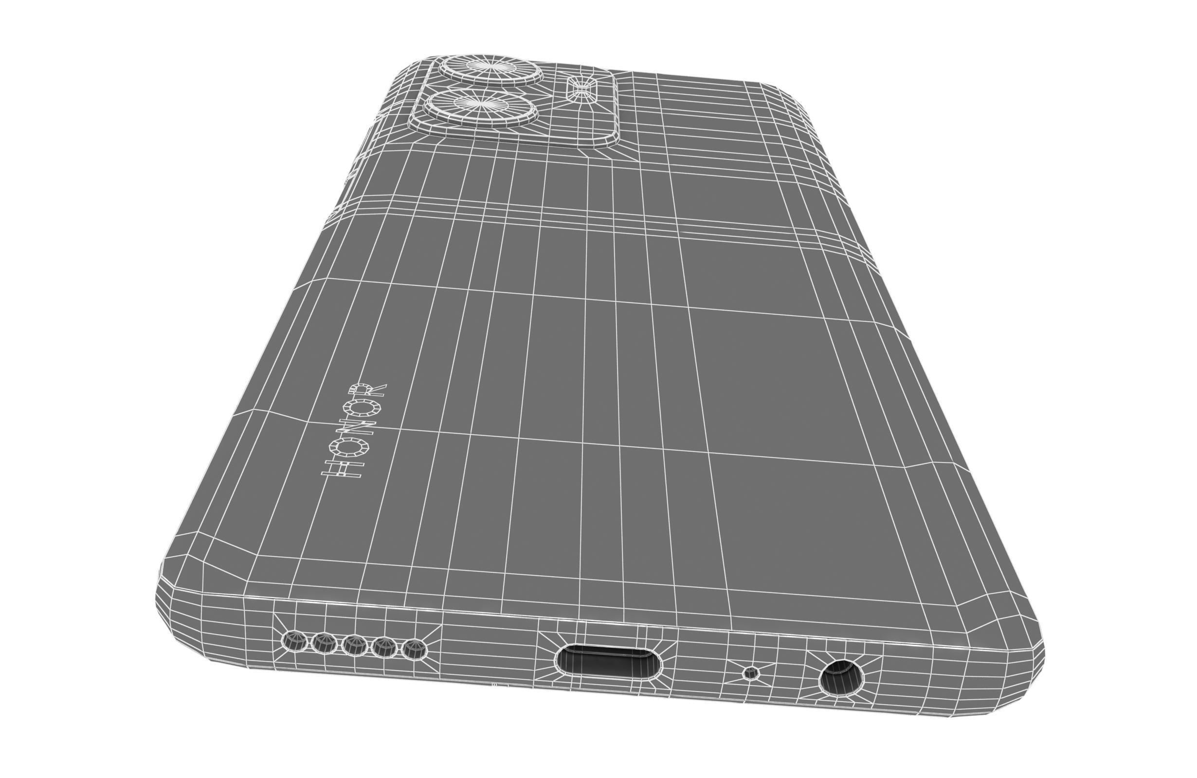 Honor X7A Blue Low-poly 3D model_21