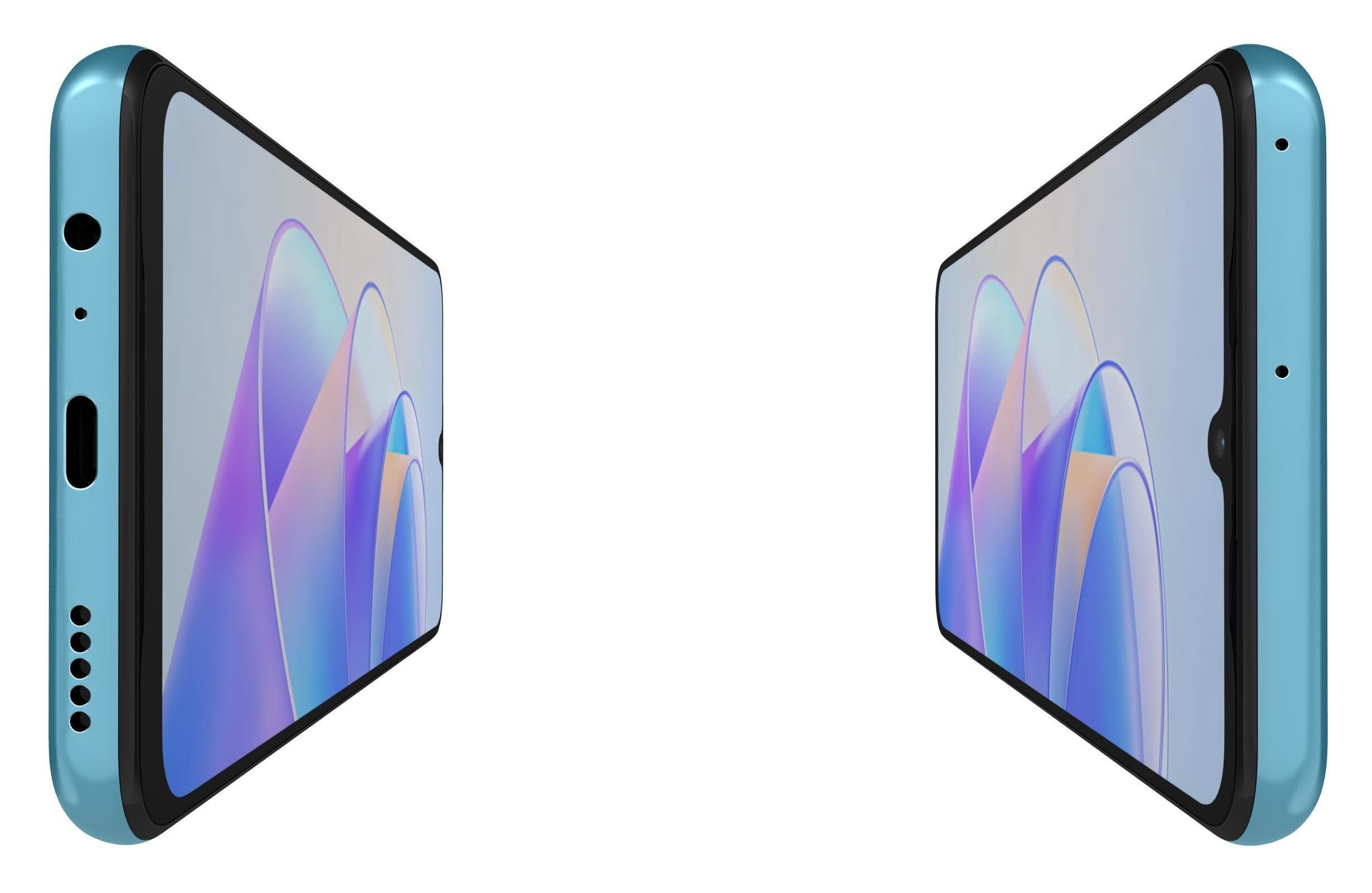 Honor X7A Blue Low-poly 3D model_8