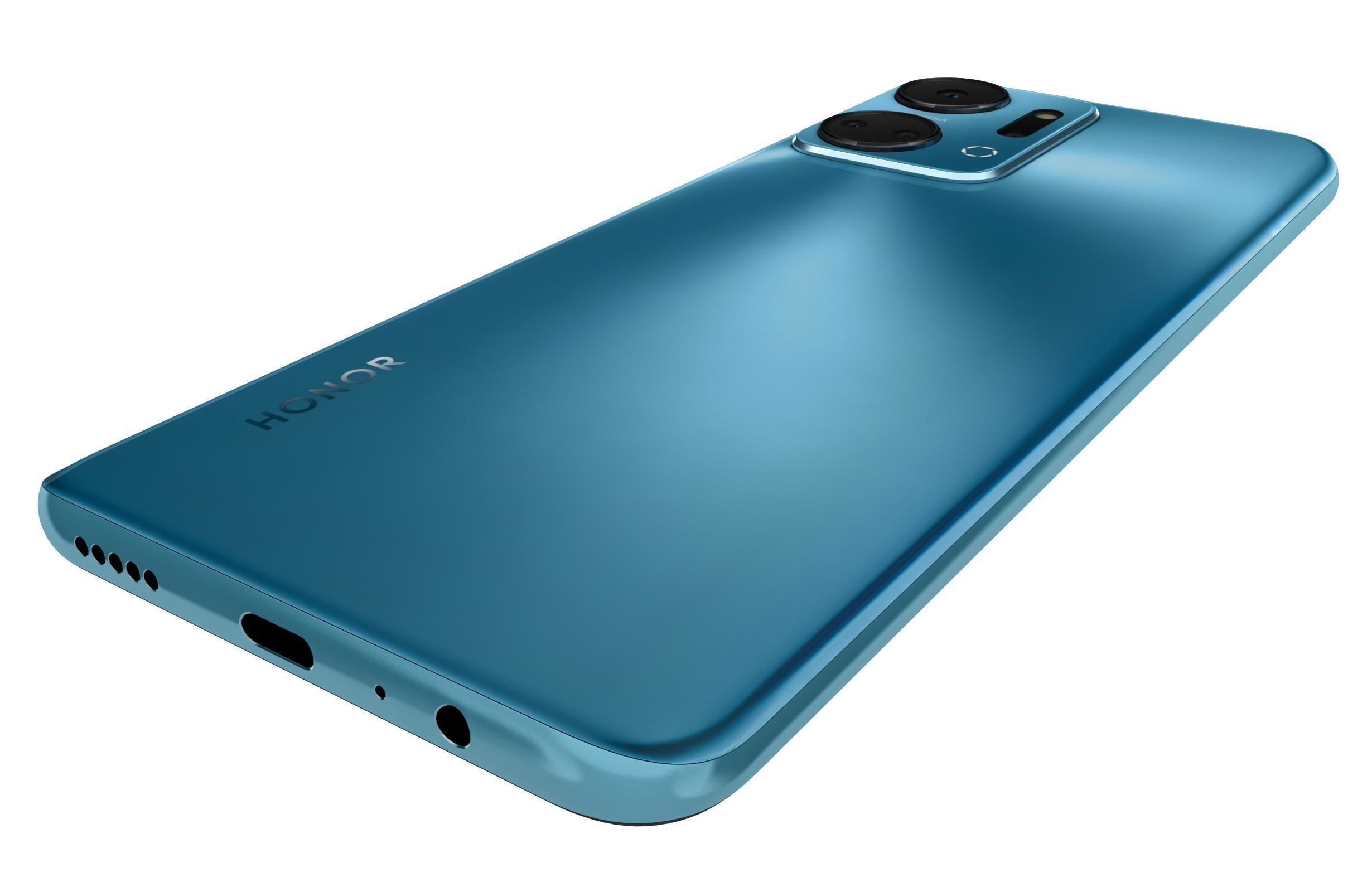 Honor X7A Blue Low-poly 3D model_14