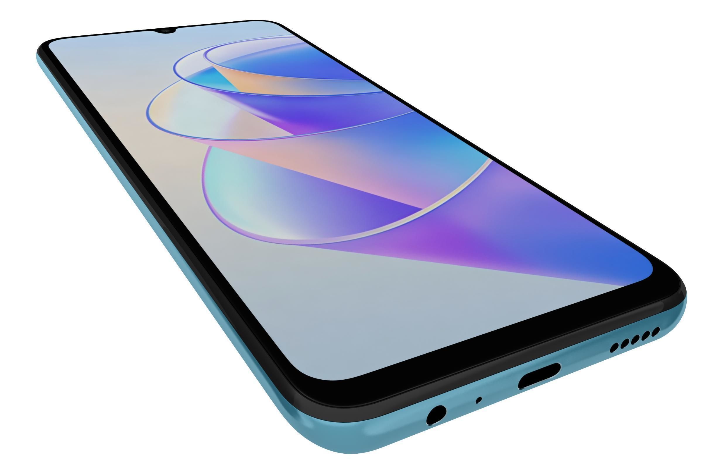 Honor X7A Blue Low-poly 3D model_12