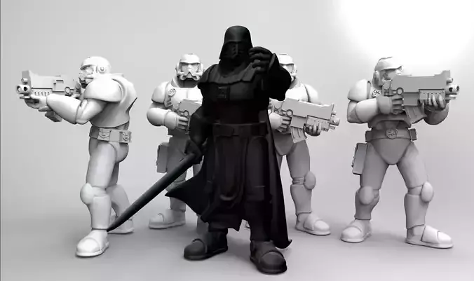 Storm marines and Chad Vader 3D print model
