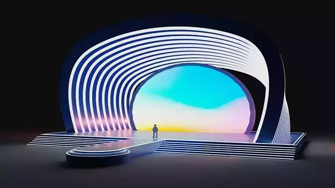 Entertainment Concert or Award Event Stage 3D model 3D model
