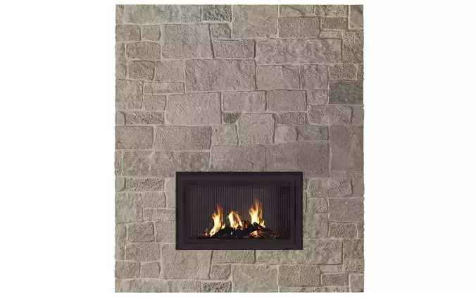 Fireplace in Country style Rustic Fireplace Mantel