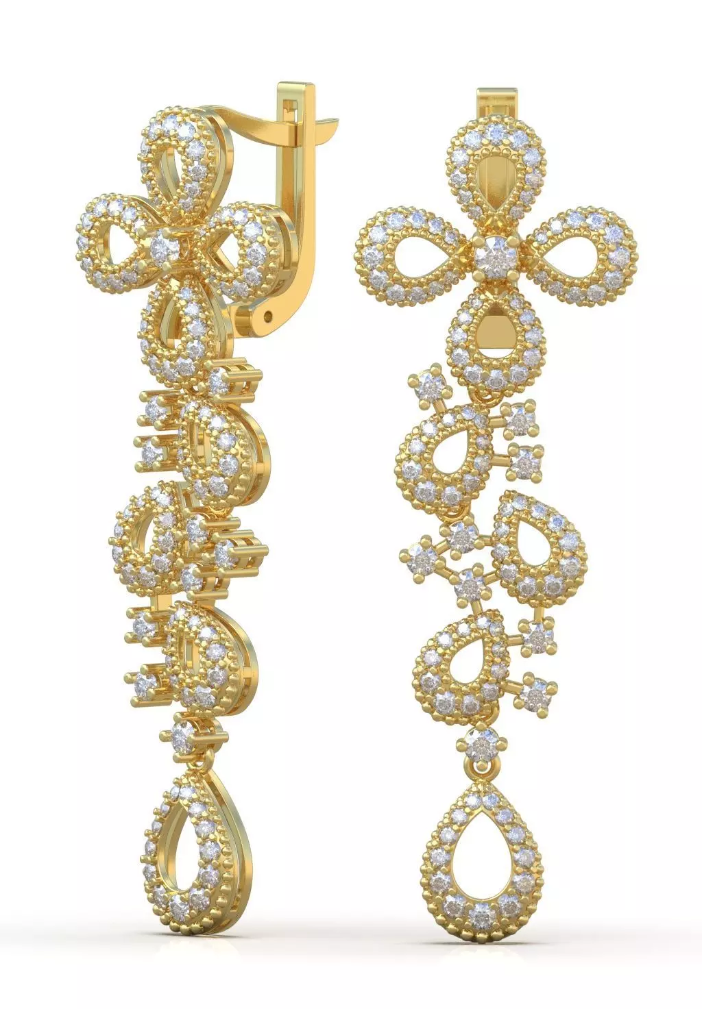 Earring 3D model 3D printable model 0184-8- 3D print model