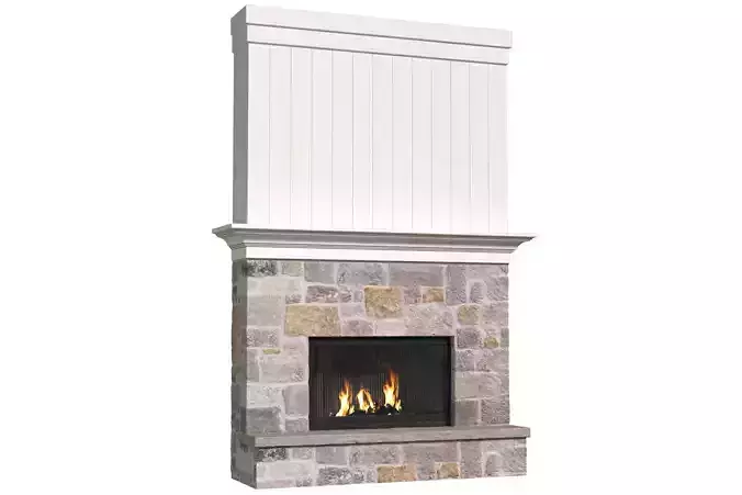 French Fireplace in Provence style 3D model