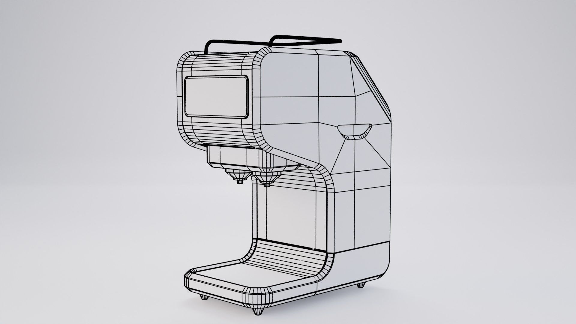 Auto Coffee Maker Concept Low-poly 3D model_9