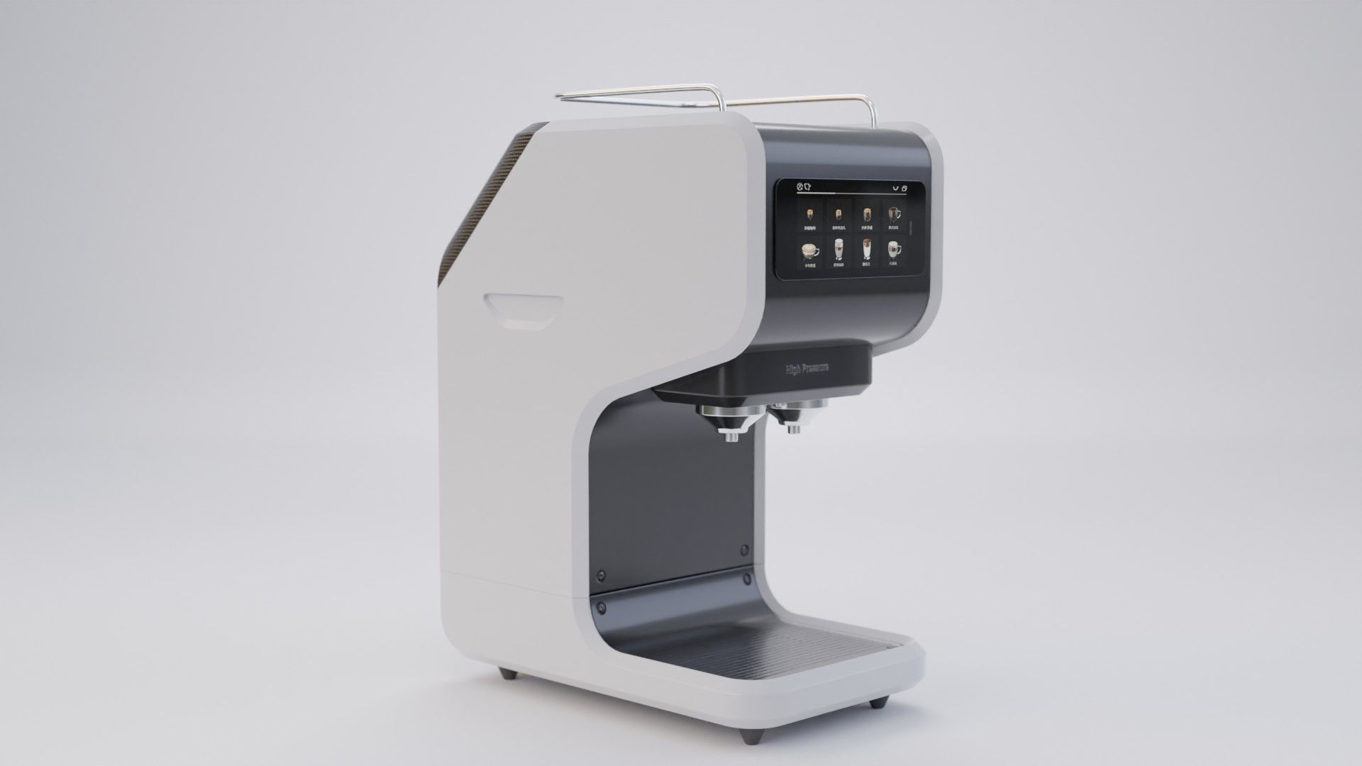 Auto Coffee Maker Concept Low-poly 3D model_1