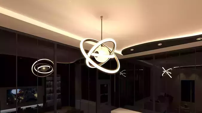 Chandelier pendant light with star