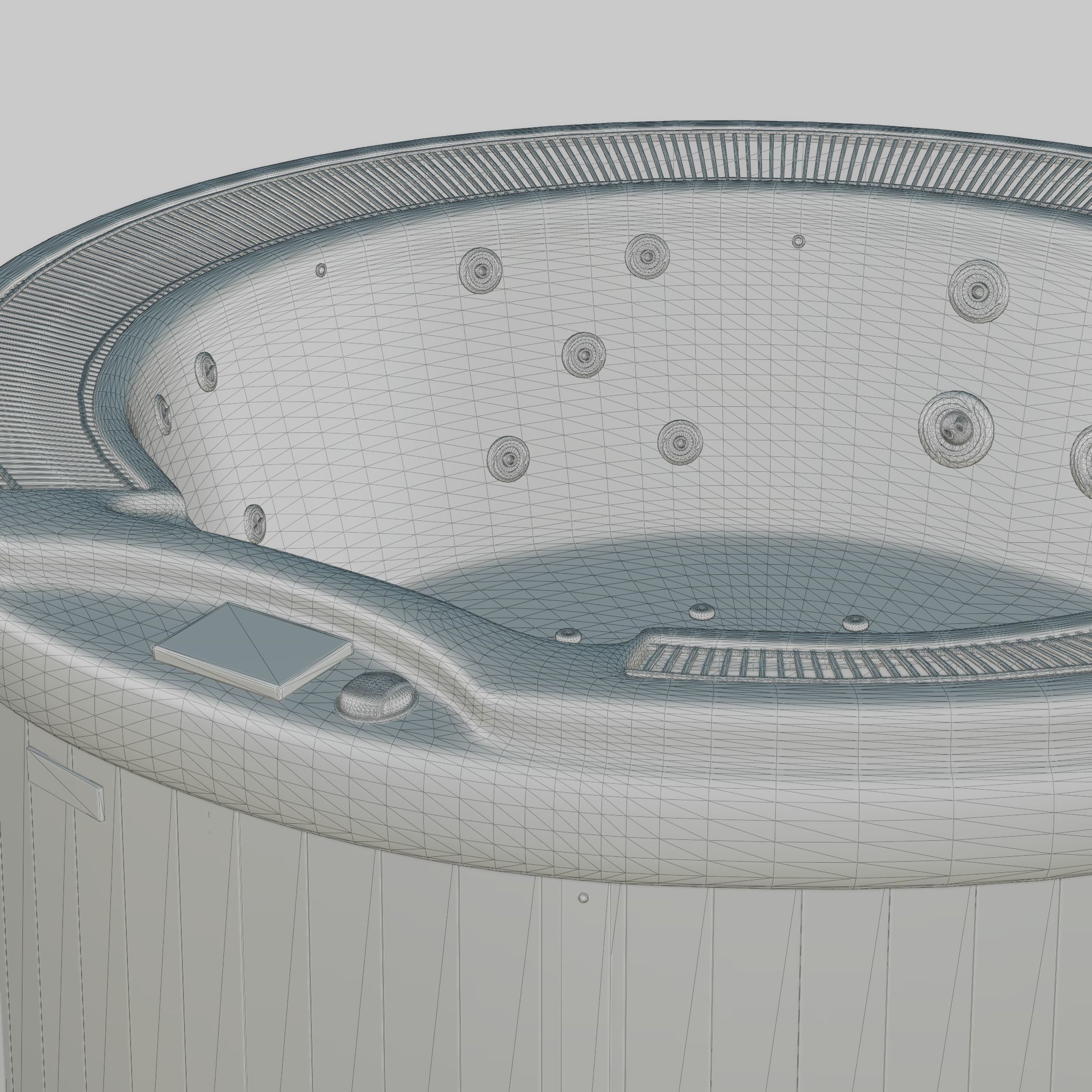3D model of Hot Tub Jacuzzi MSPA Olden Low-poly 3D model_7