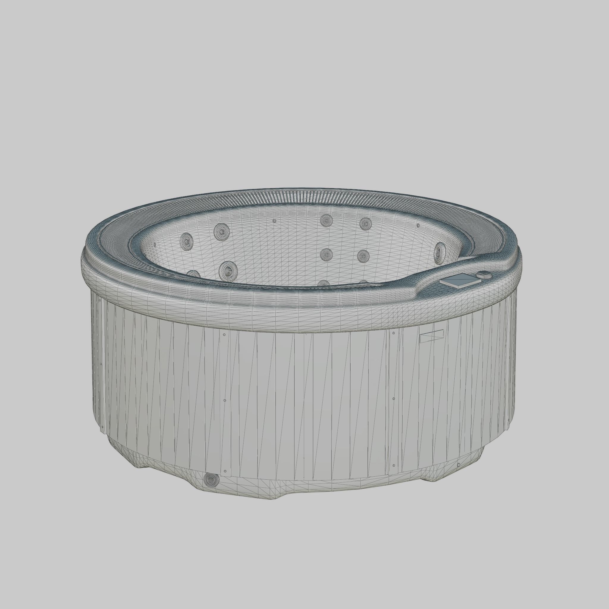 3D model of Hot Tub Jacuzzi MSPA Olden Low-poly 3D model_4