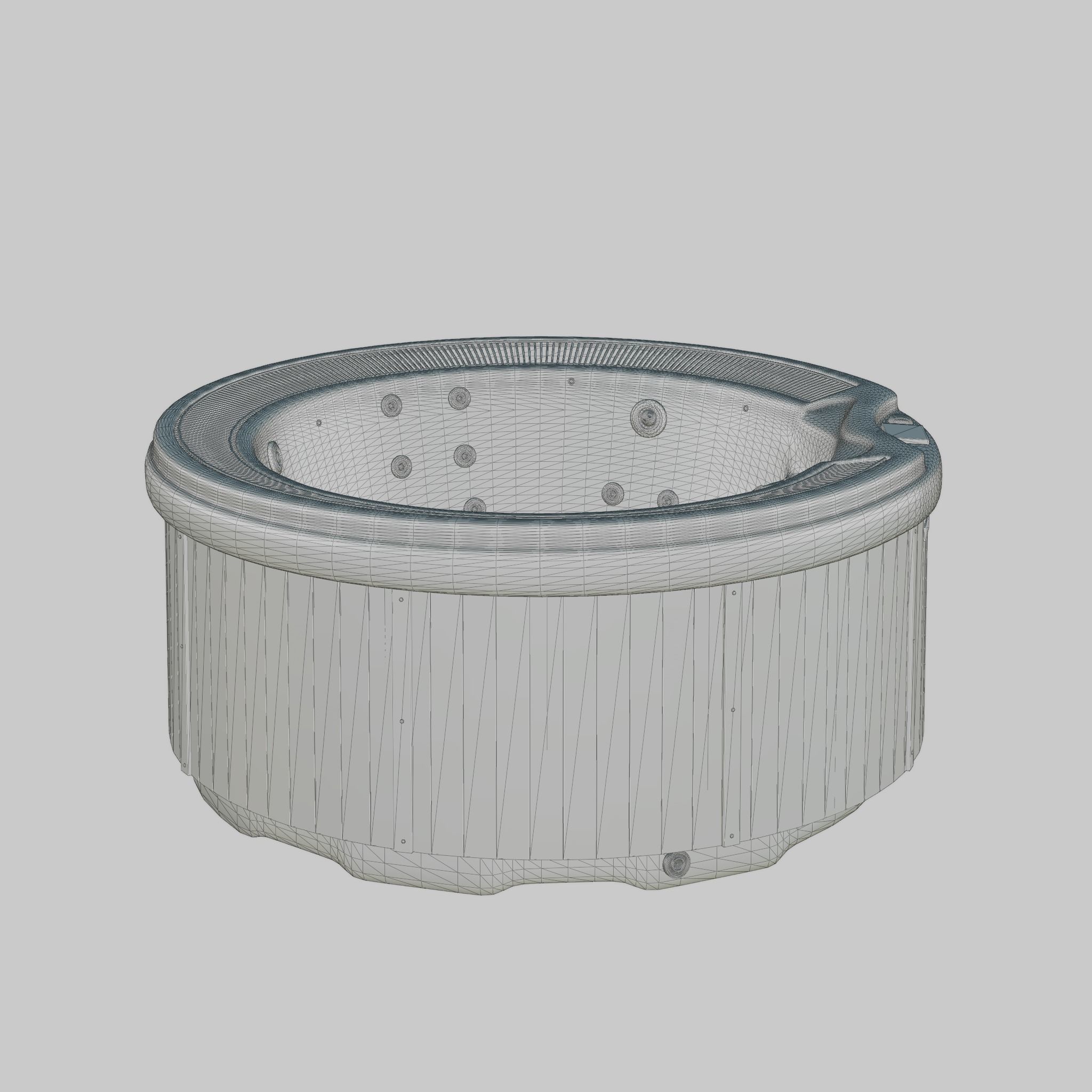 3D model of Hot Tub Jacuzzi MSPA Olden Low-poly 3D model_6