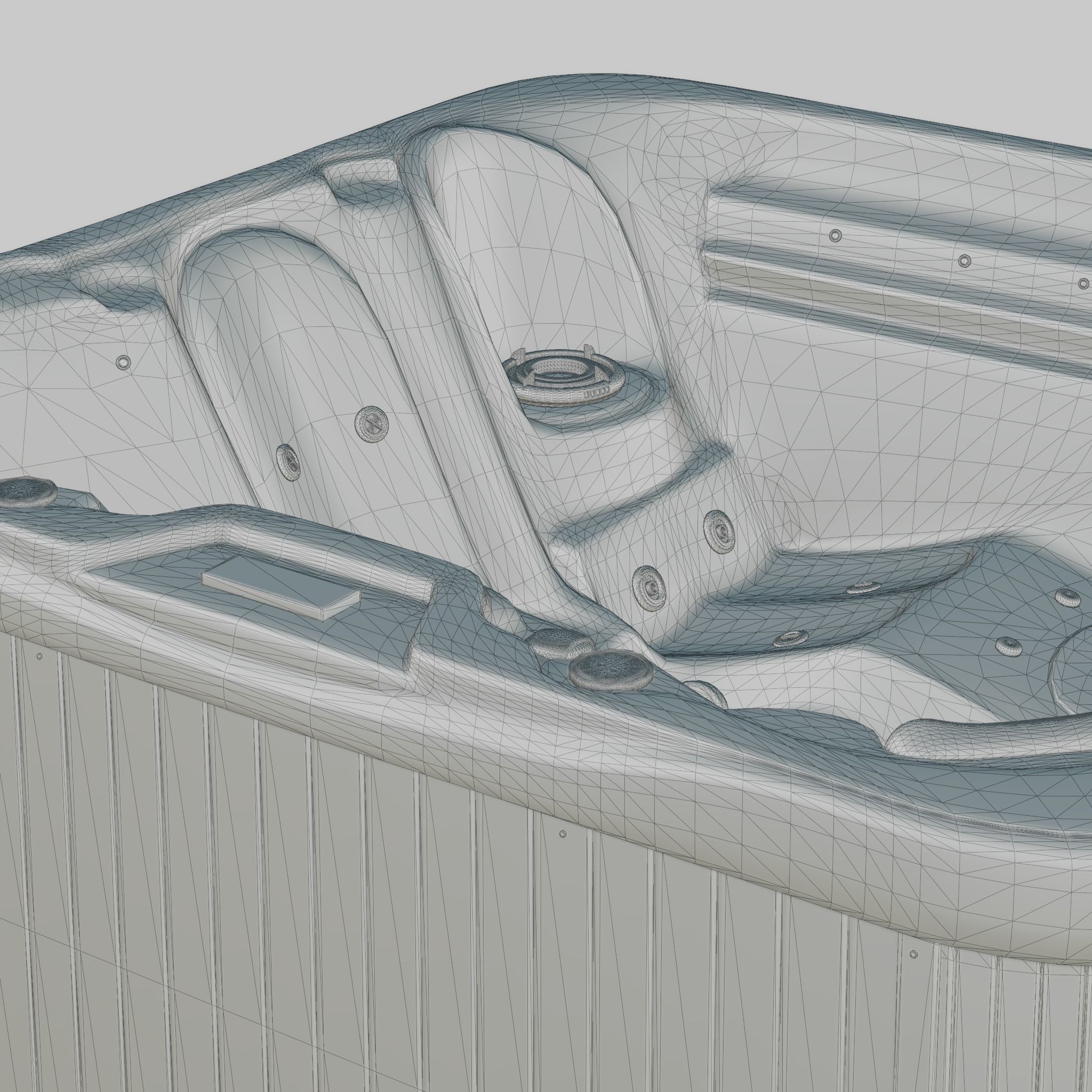 3D model of Hot Tub Jacuzzi MSPA Lofoten Low-poly 3D model_7