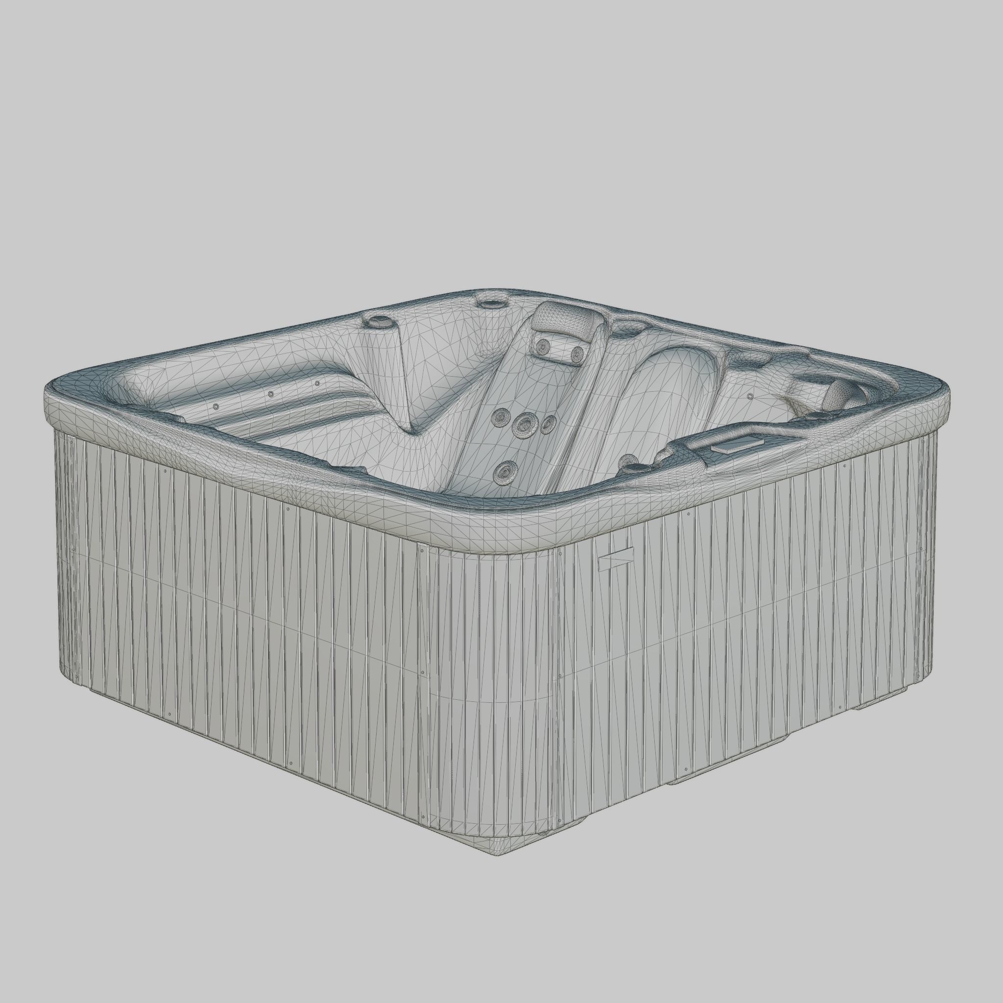 3D model of Hot Tub Jacuzzi MSPA Lofoten Low-poly 3D model_4