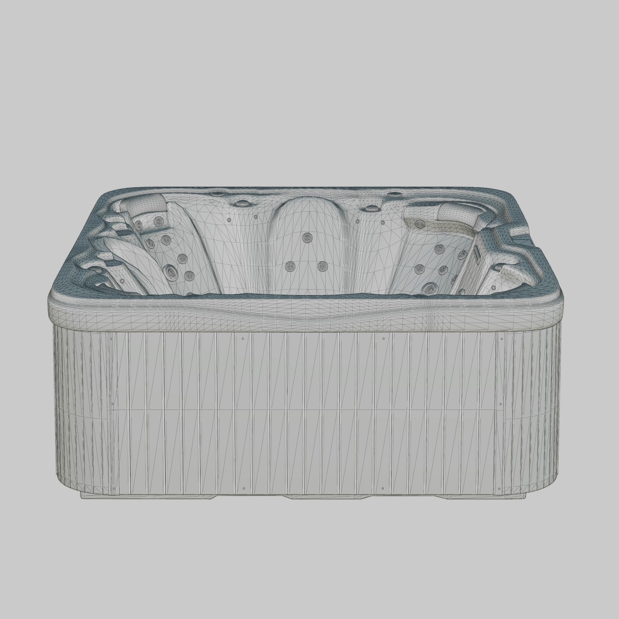 3D model of Hot Tub Jacuzzi MSPA Loen Low-poly 3D model_6