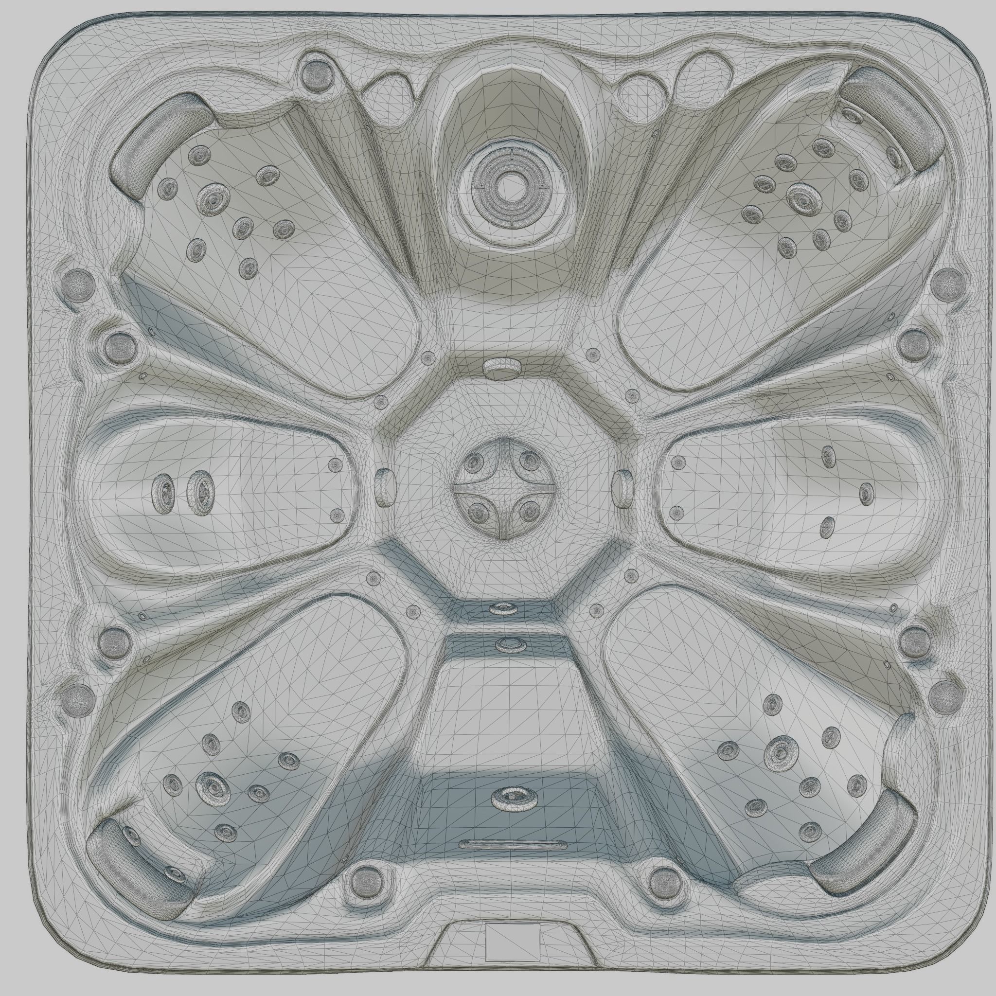 3D model of Hot Tub Jacuzzi MSPA Loen Low-poly 3D model_5