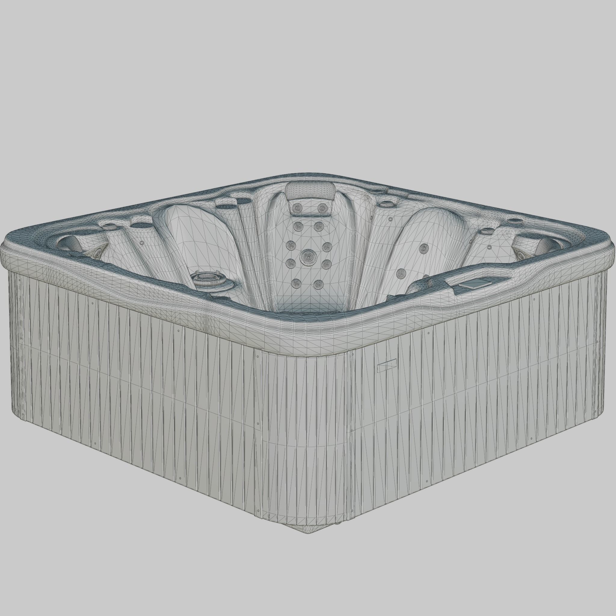 3D model of Hot Tub Jacuzzi MSPA Loen Low-poly 3D model_4