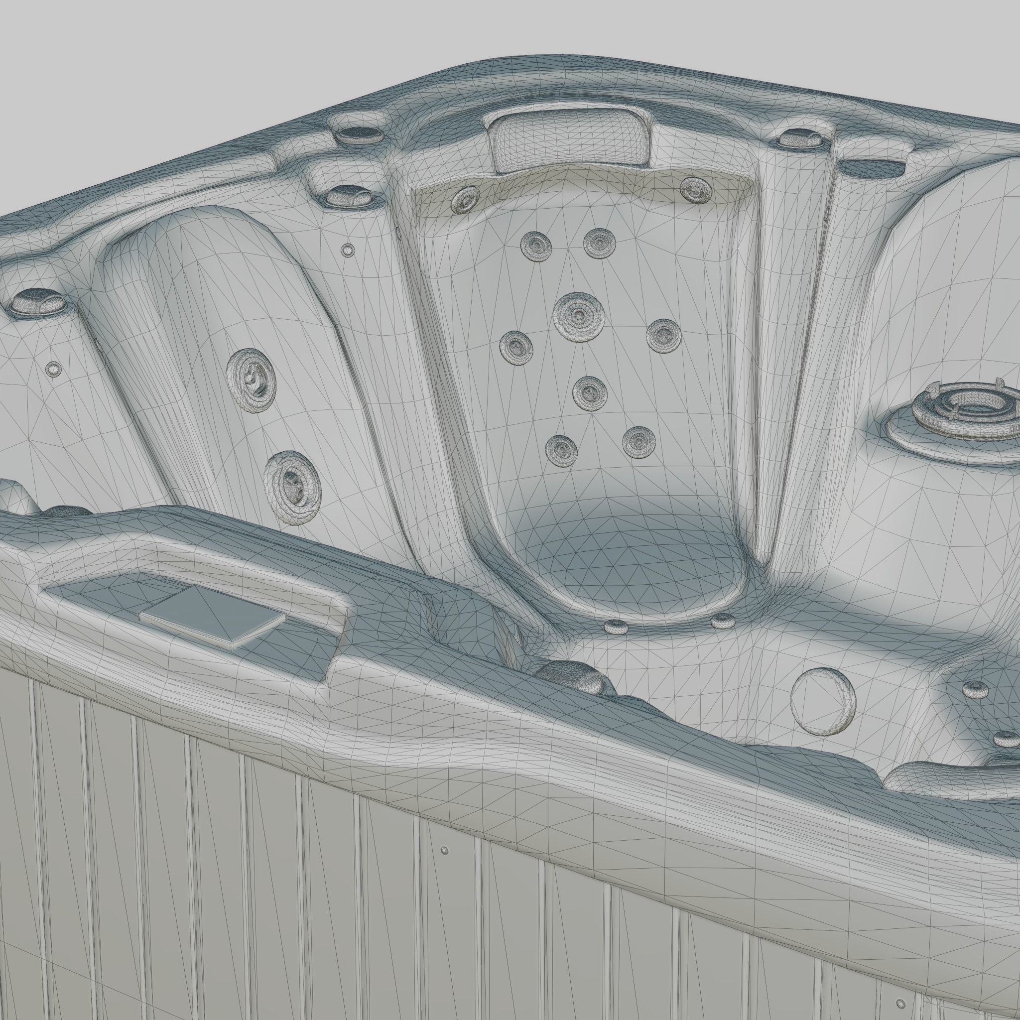 3D model of Hot Tub Jacuzzi MSPA Loen Low-poly 3D model_7