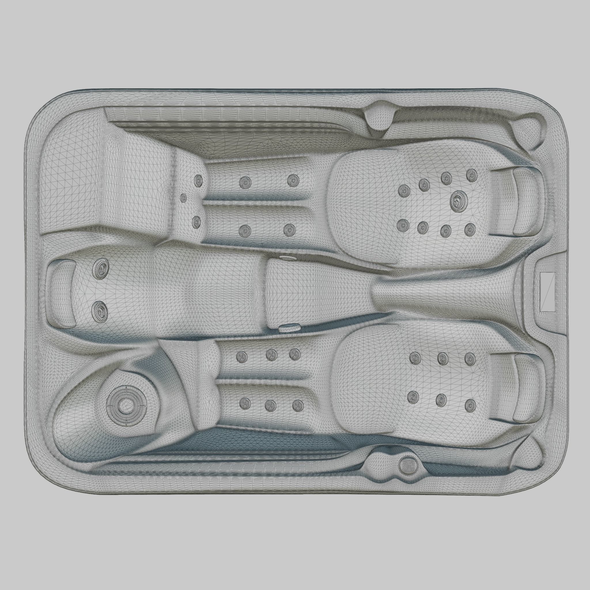 3D model of Hot Tub Jacuzzi MSPA Hvaler Low-poly 3D model_5