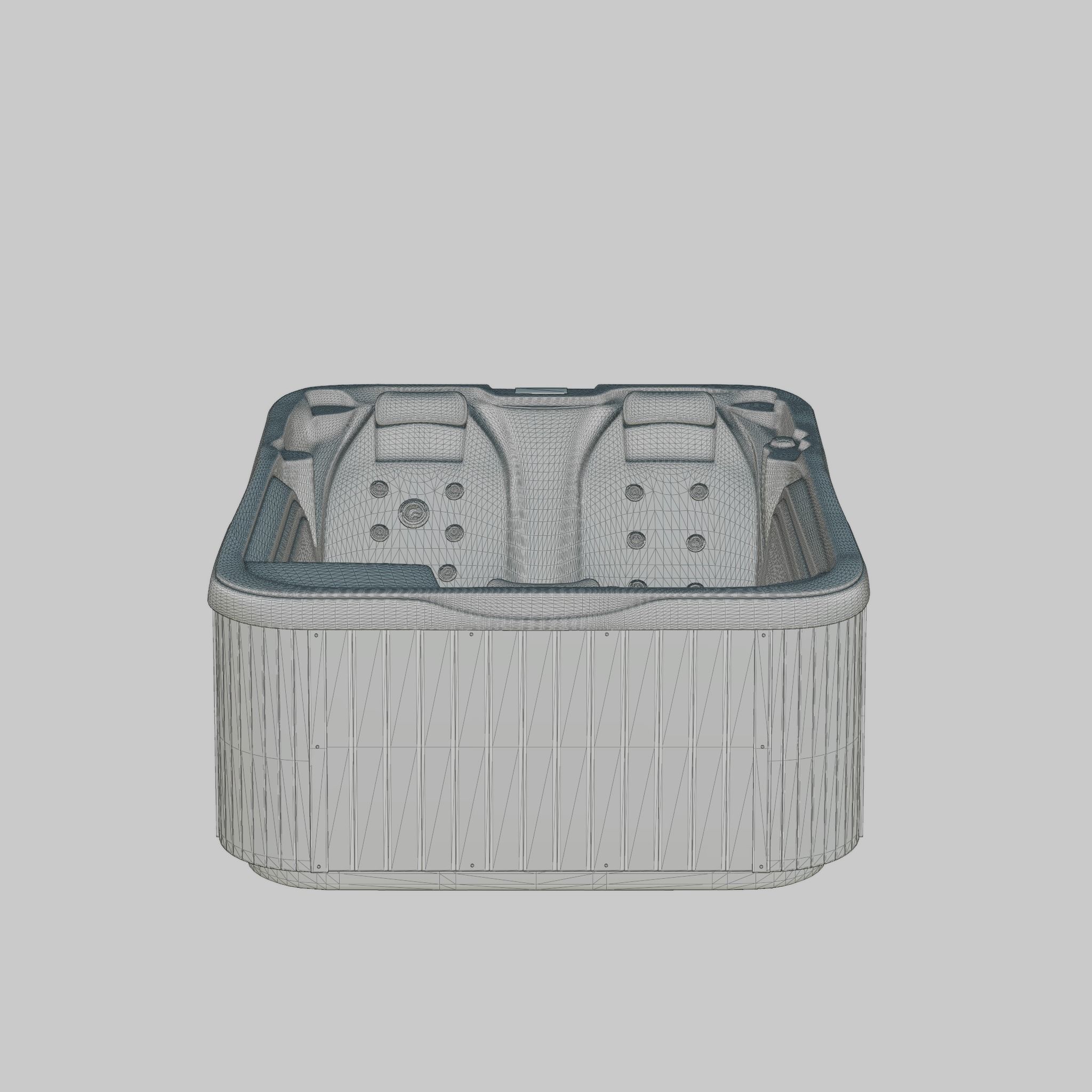 3D model of Hot Tub Jacuzzi MSPA Hvaler Low-poly 3D model_6