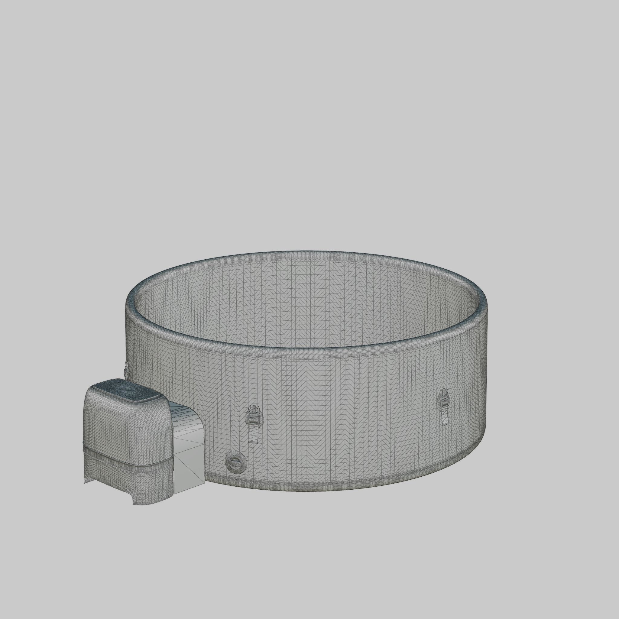 3D model of Hot Tub Jacuzzi MSPA Mono 6p Low-poly 3D model_4