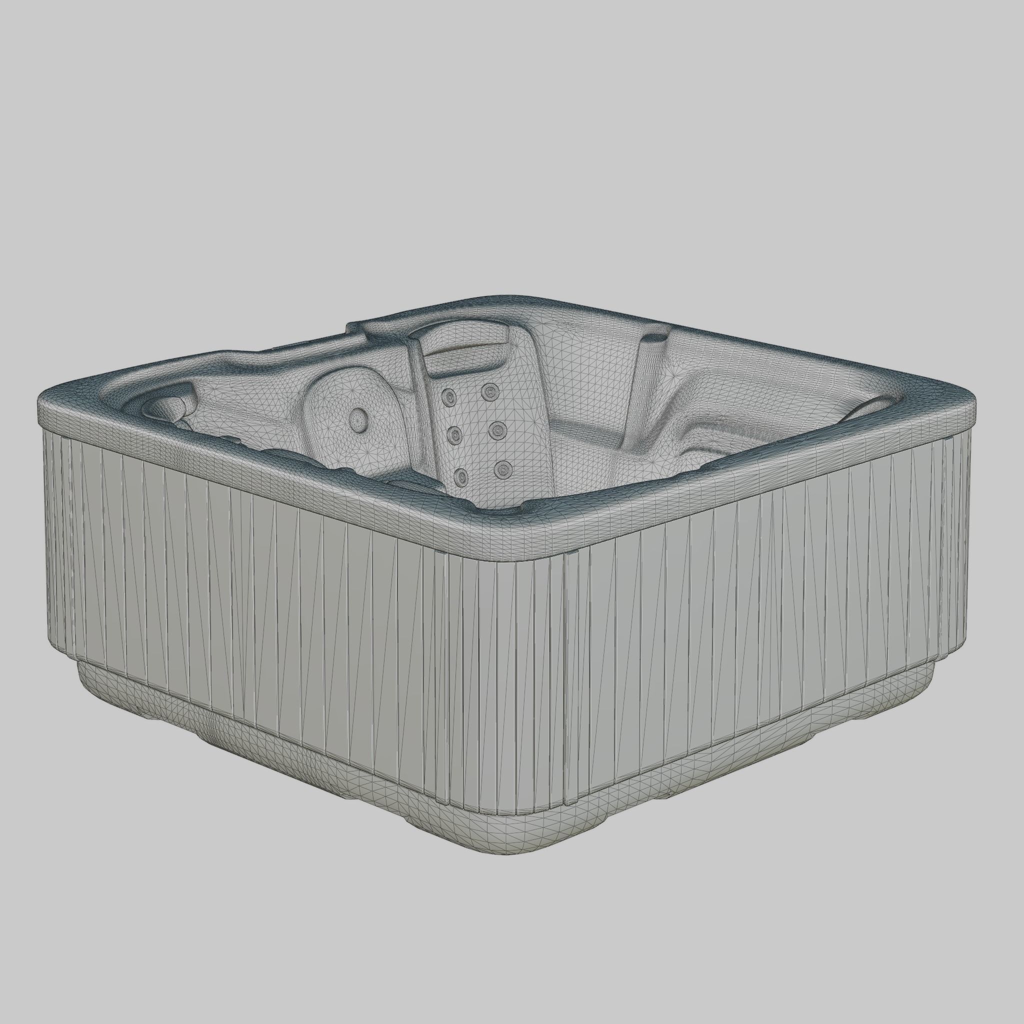 3D model of Hot Tub Jacuzzi MSPA Norefjell Low-poly 3D model_4
