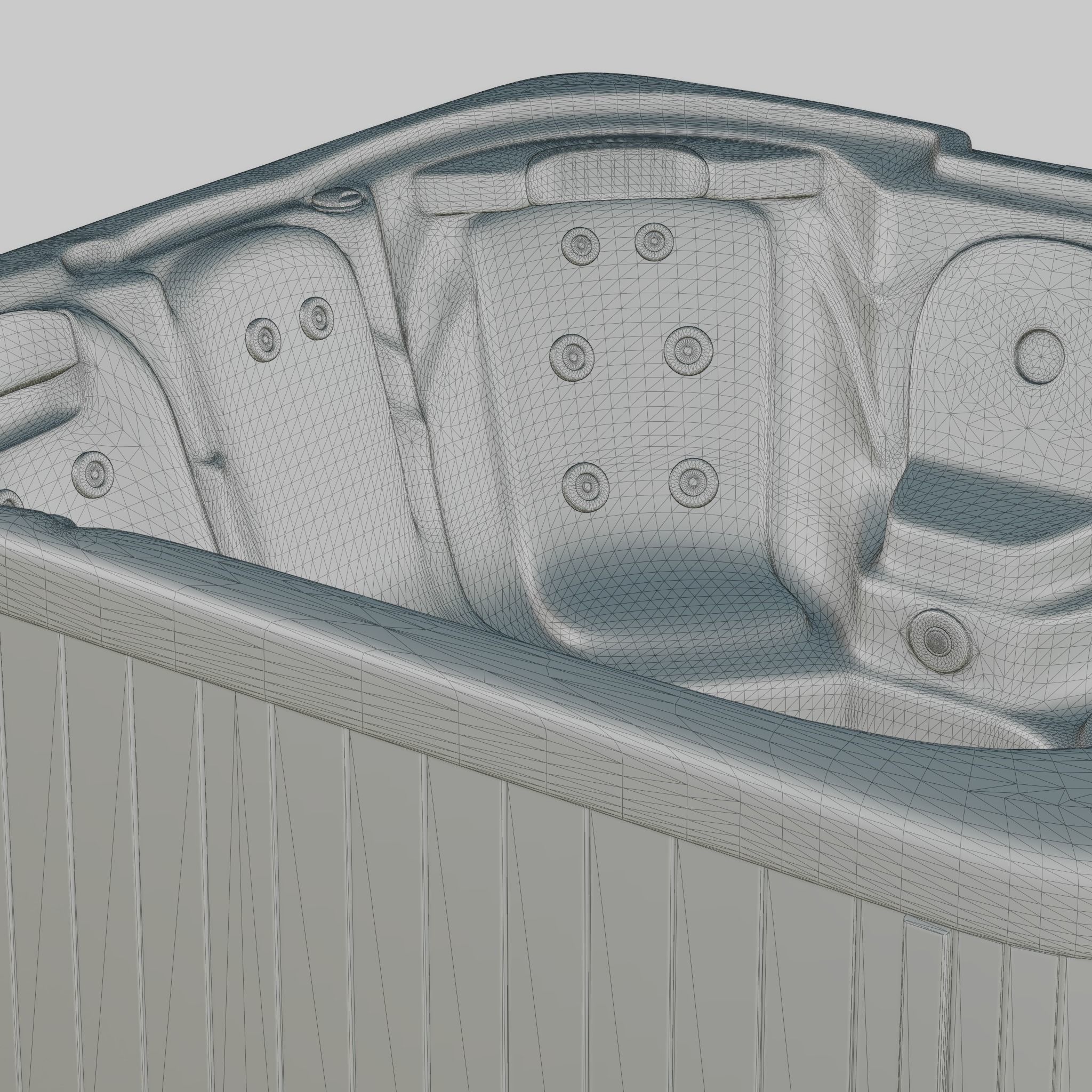 3D model of Hot Tub Jacuzzi MSPA Norefjell Low-poly 3D model_7