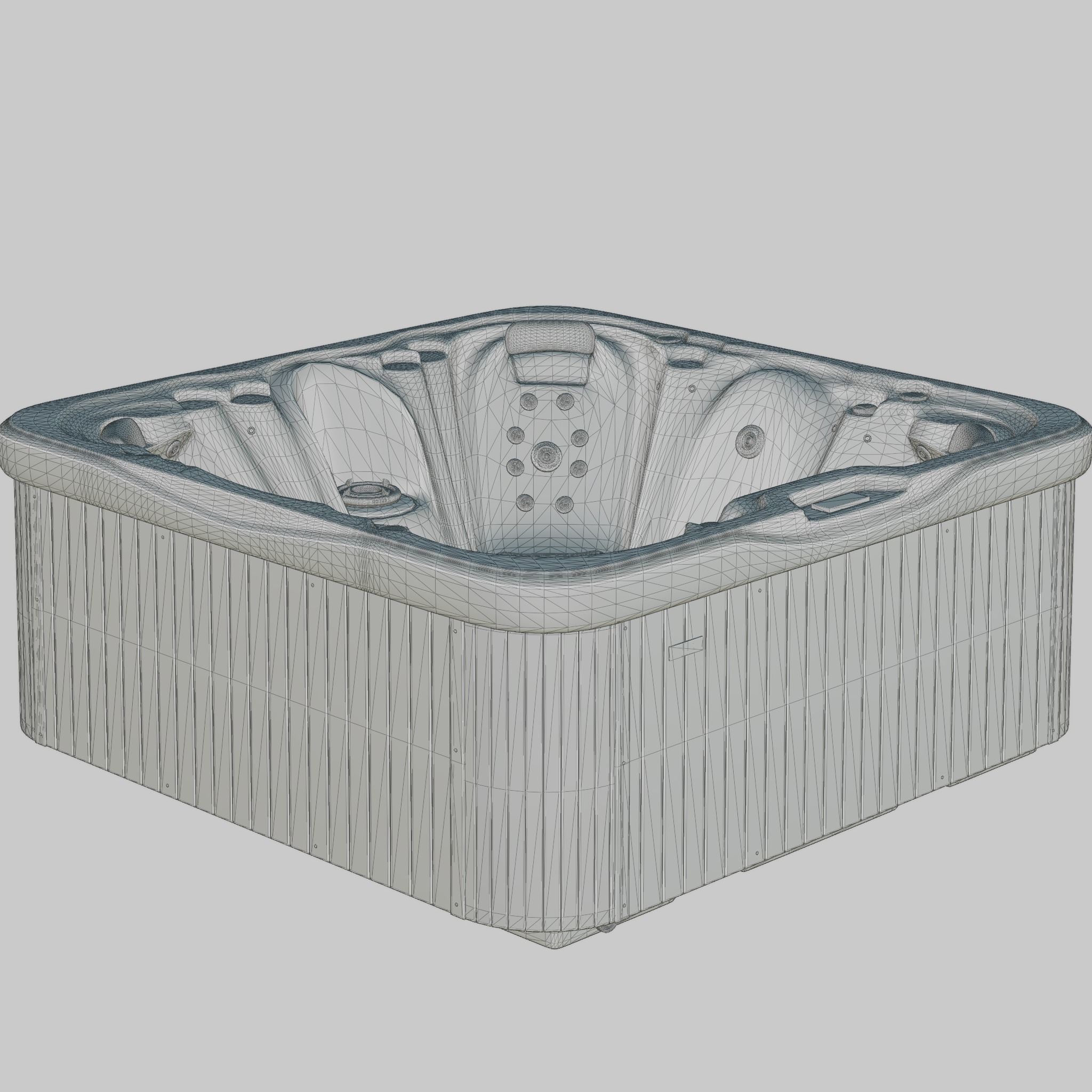 3D model of Hot Tub Jacuzzi MSPA Lillehammer Low-poly 3D model_4