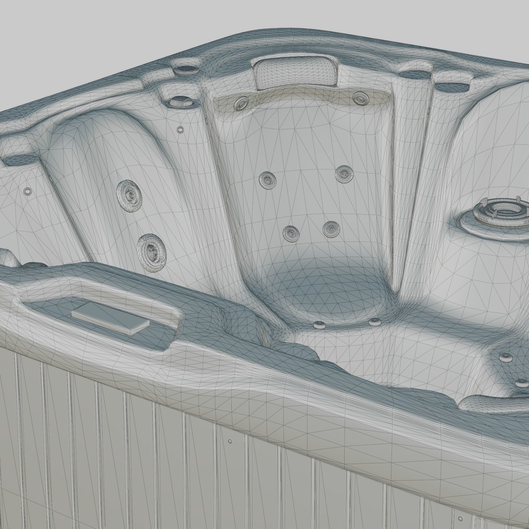 3D model of Hot Tub Jacuzzi MSPA Lillehammer Low-poly 3D model_7