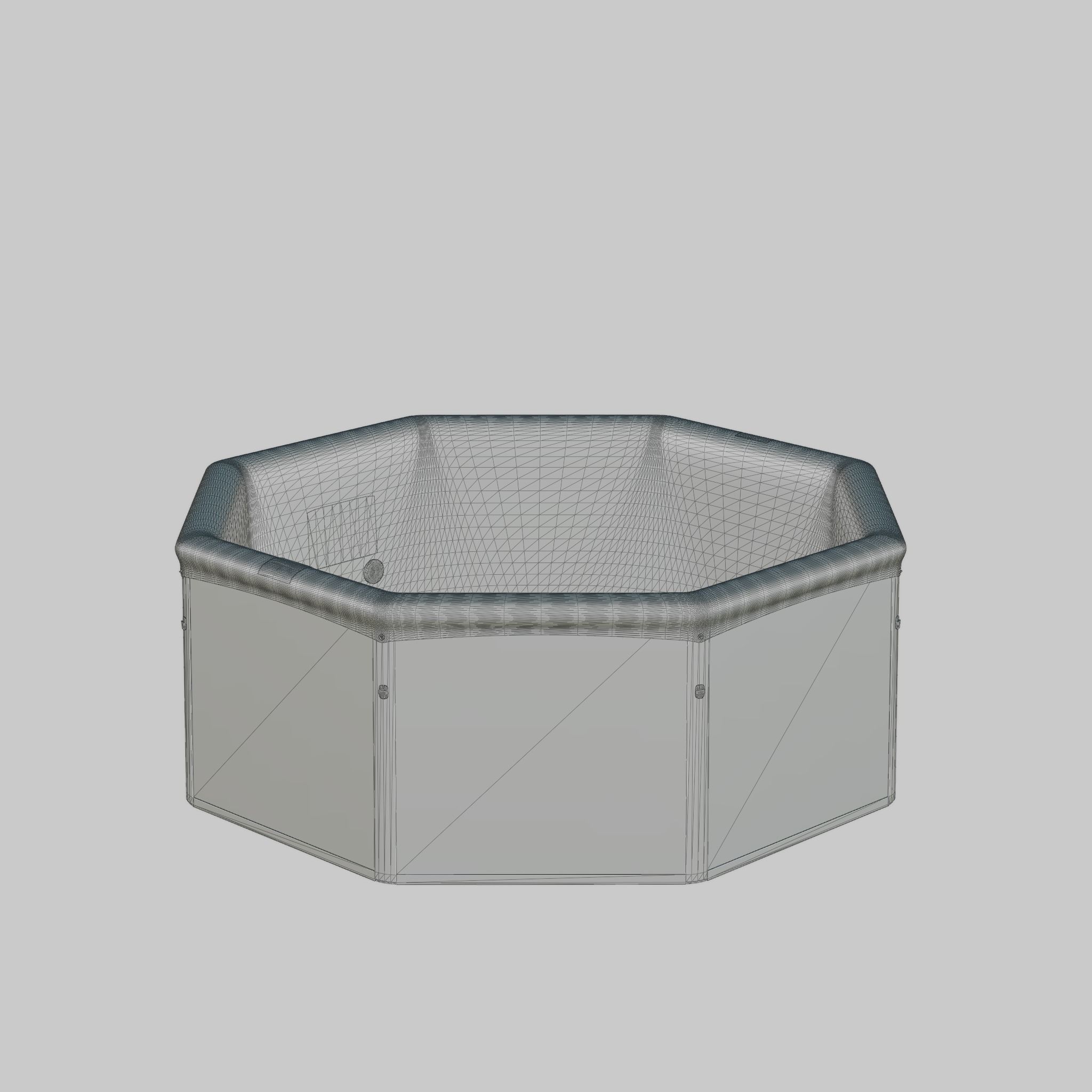 3D model of Hot Tub Jacuzzi MSPA Tuscany 6p Low-poly 3D model_4
