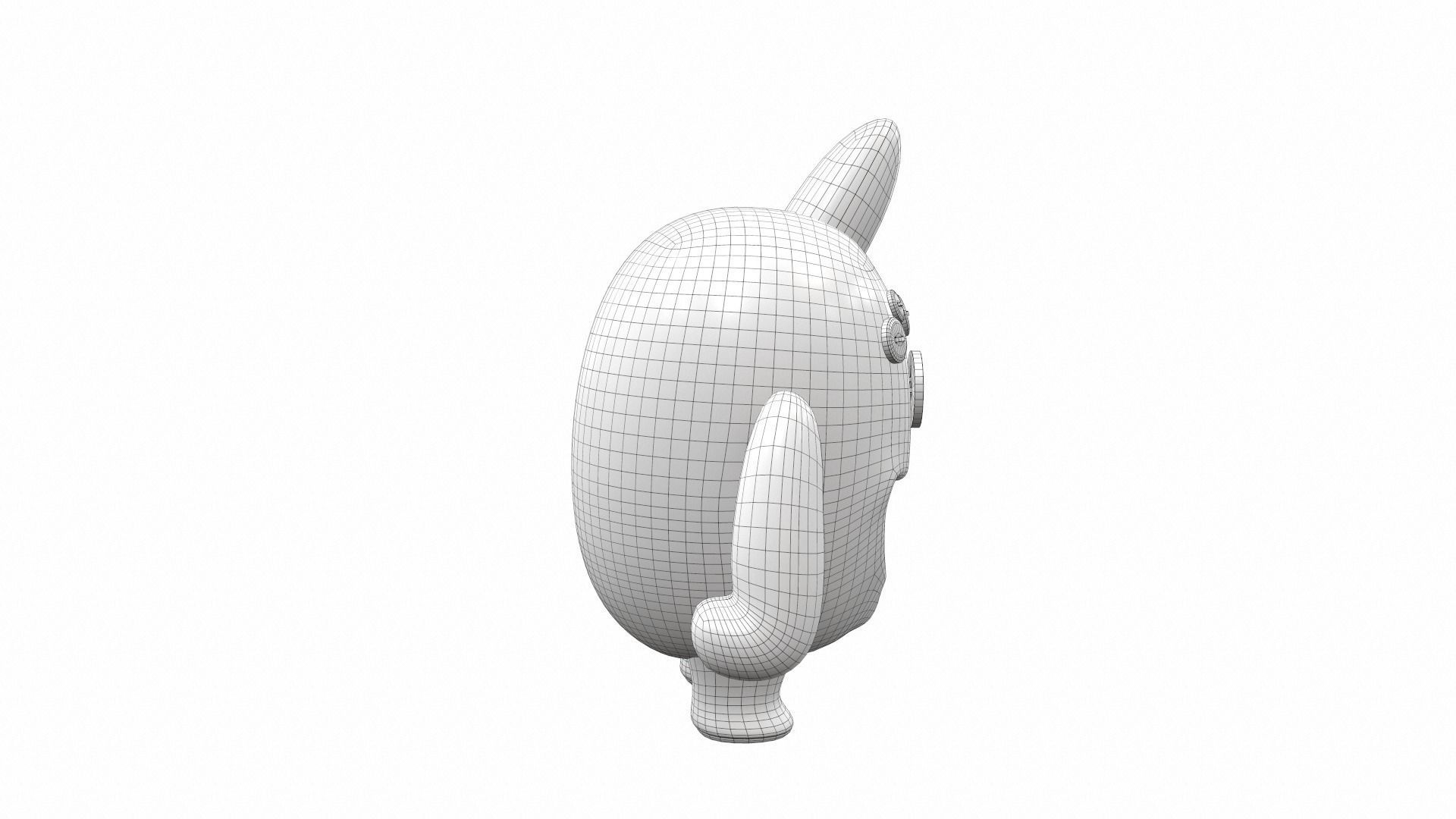 Plush toy monster 01 3D model_7