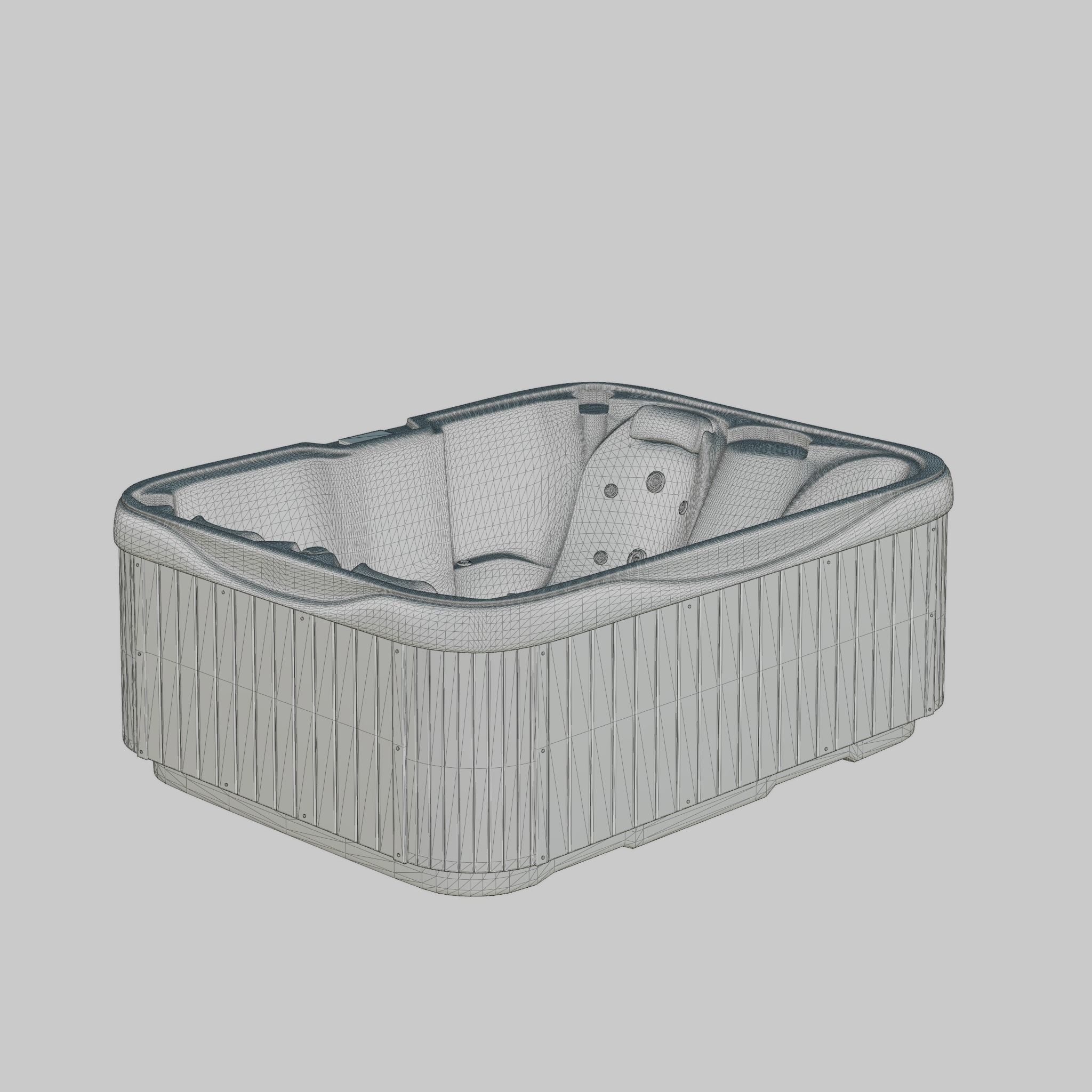 3D model of Hot Tub Jacuzzi MSPA Tjome Low-poly 3D model_4