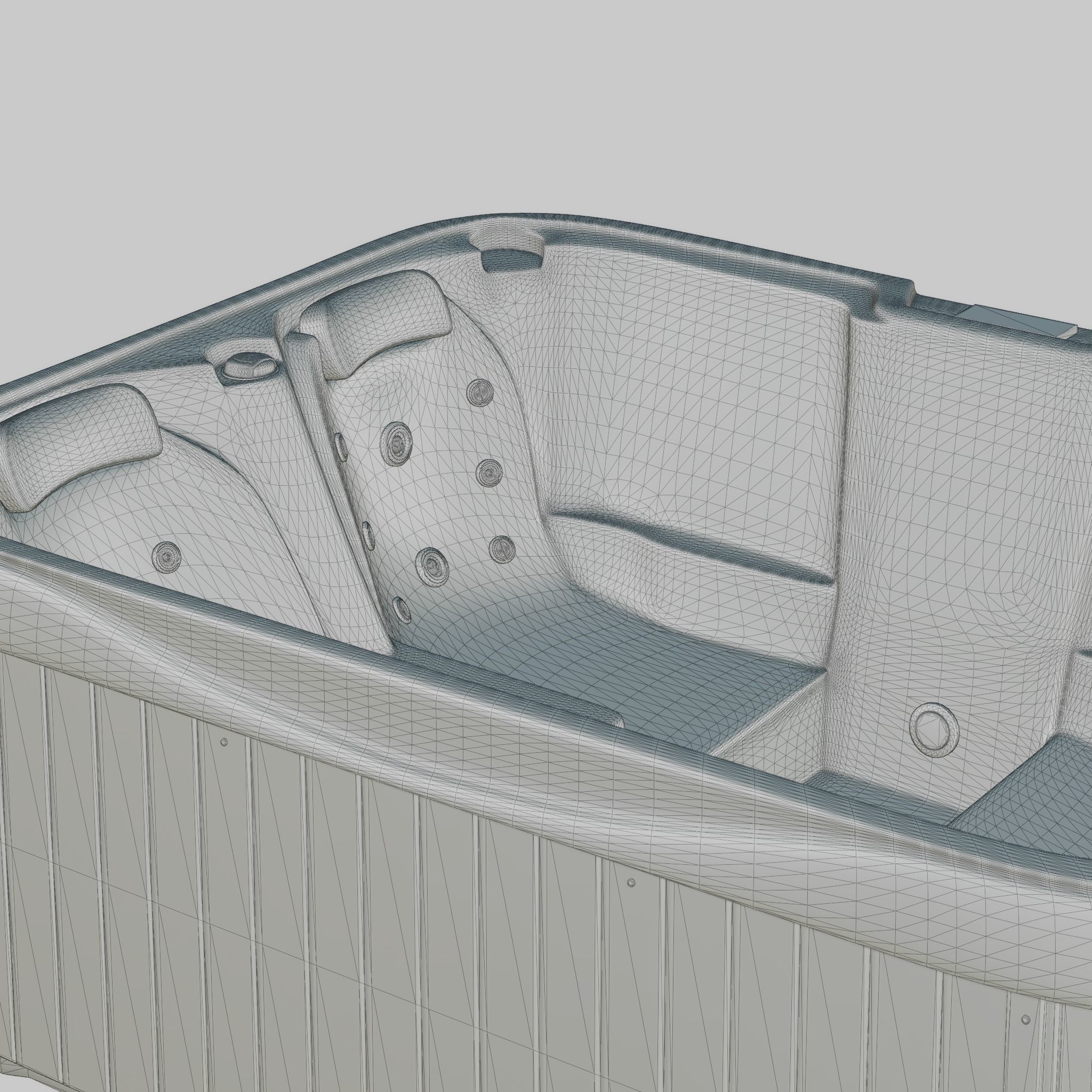 3D model of Hot Tub Jacuzzi MSPA Tjome Low-poly 3D model_7