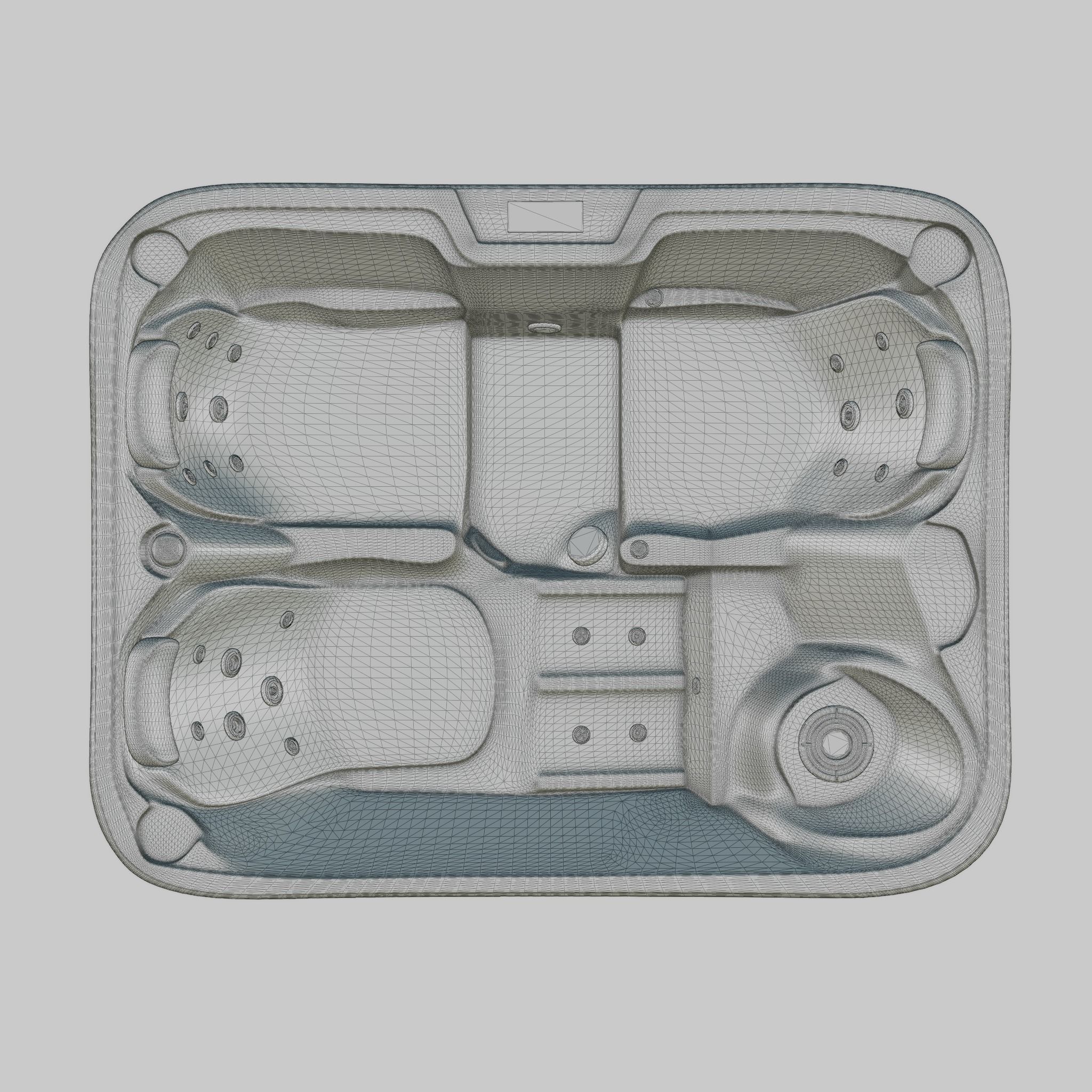 3D model of Hot Tub Jacuzzi MSPA Tjome Low-poly 3D model_5