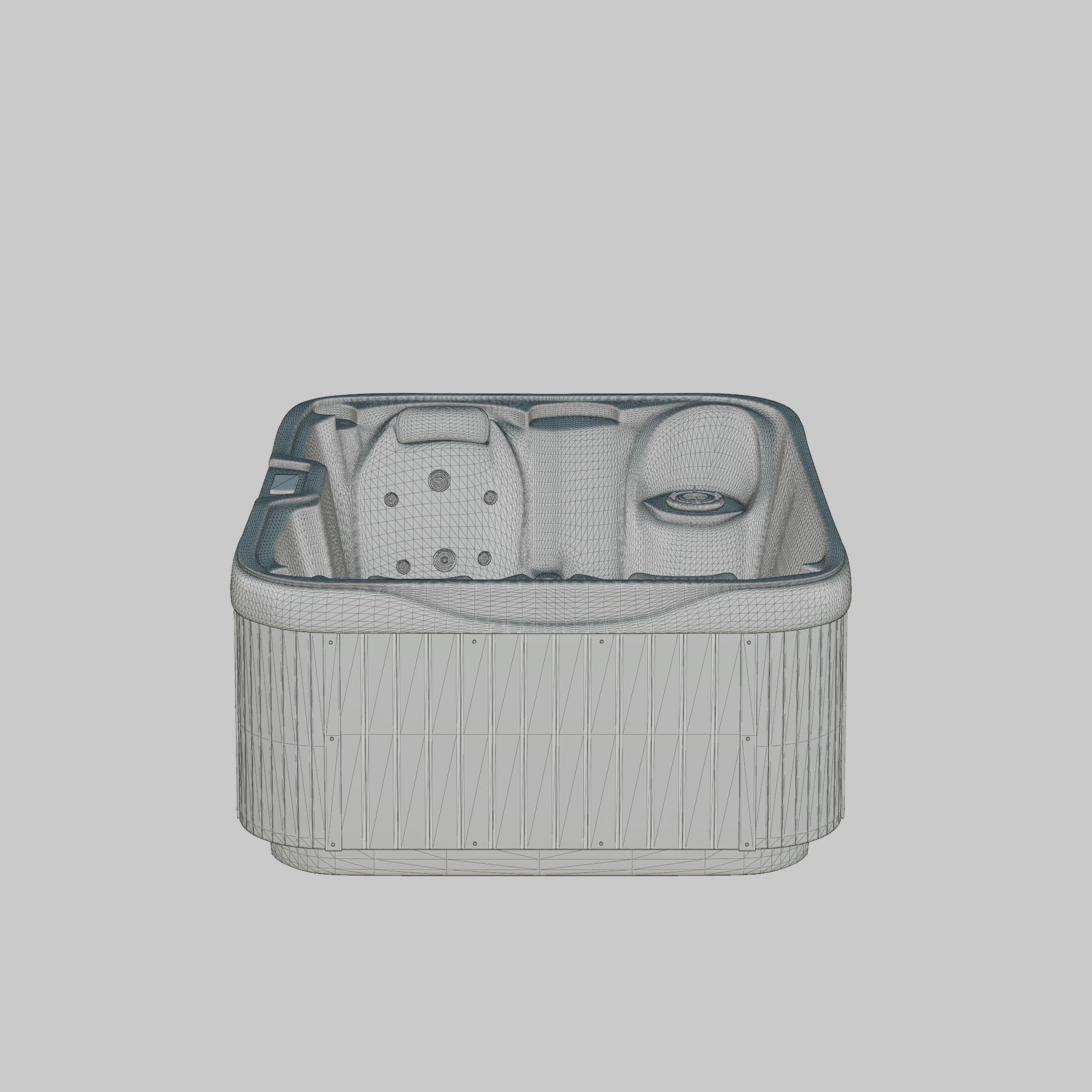 3D model of Hot Tub Jacuzzi MSPA Tjome Low-poly 3D model_6