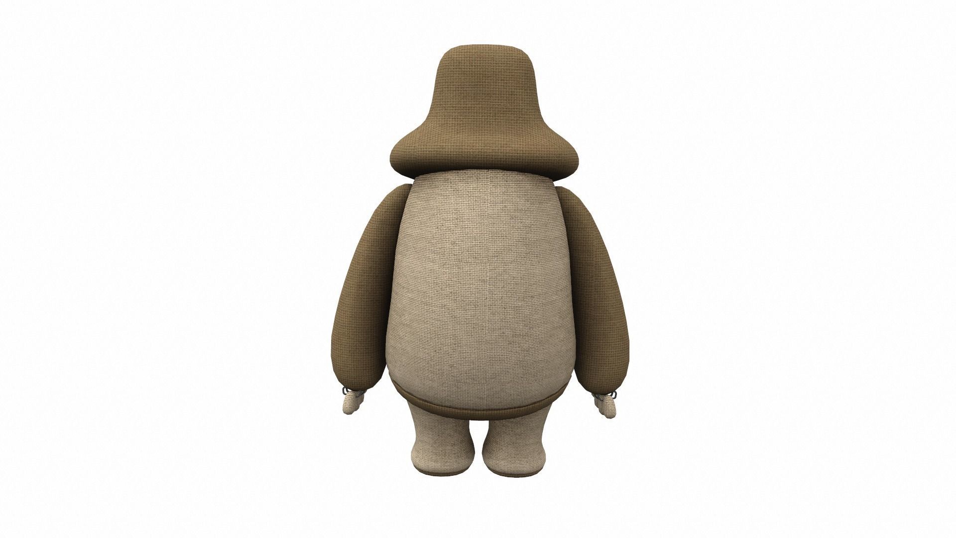 Plush toy monster 02 3D model_3