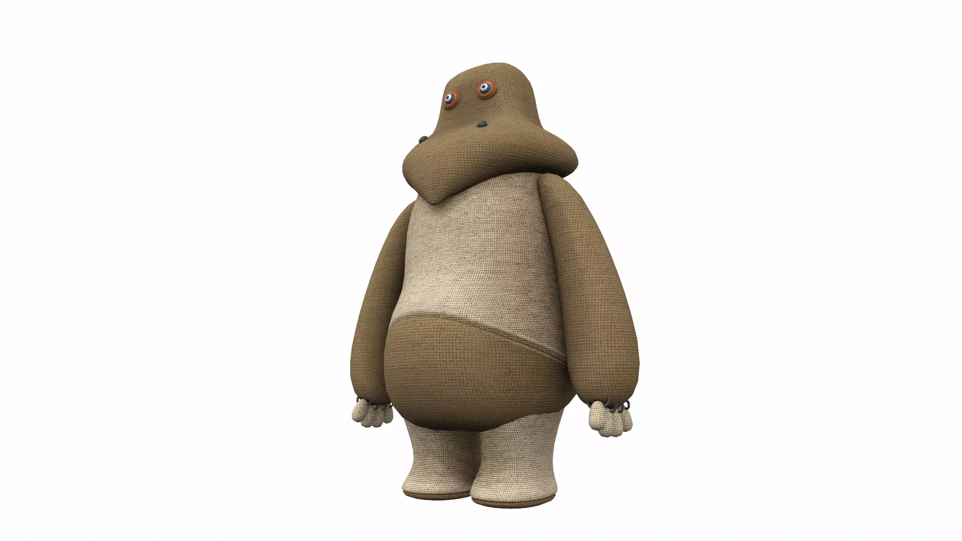 Plush toy monster 02 3D model_0