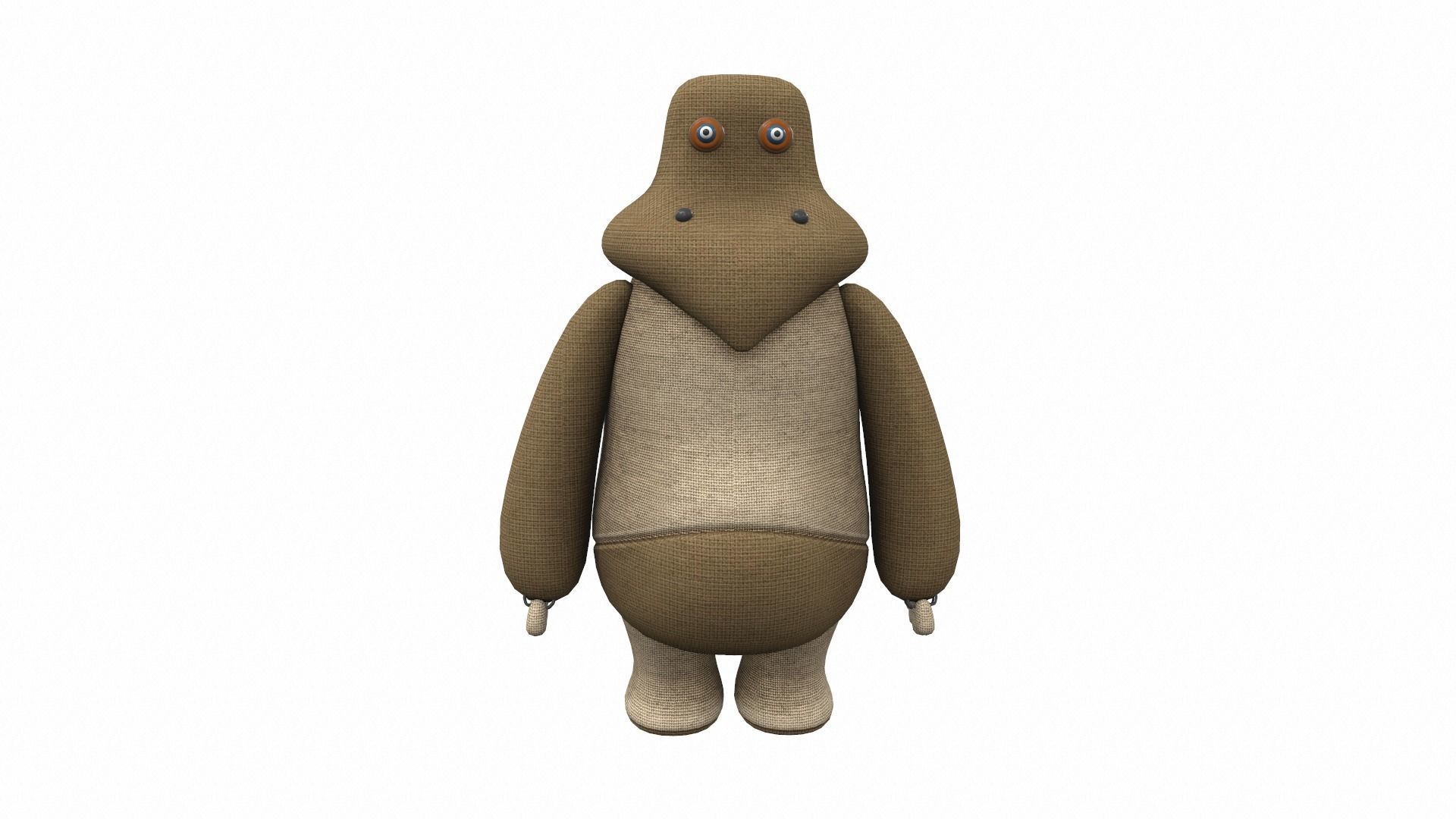Plush toy monster 02 3D model_1