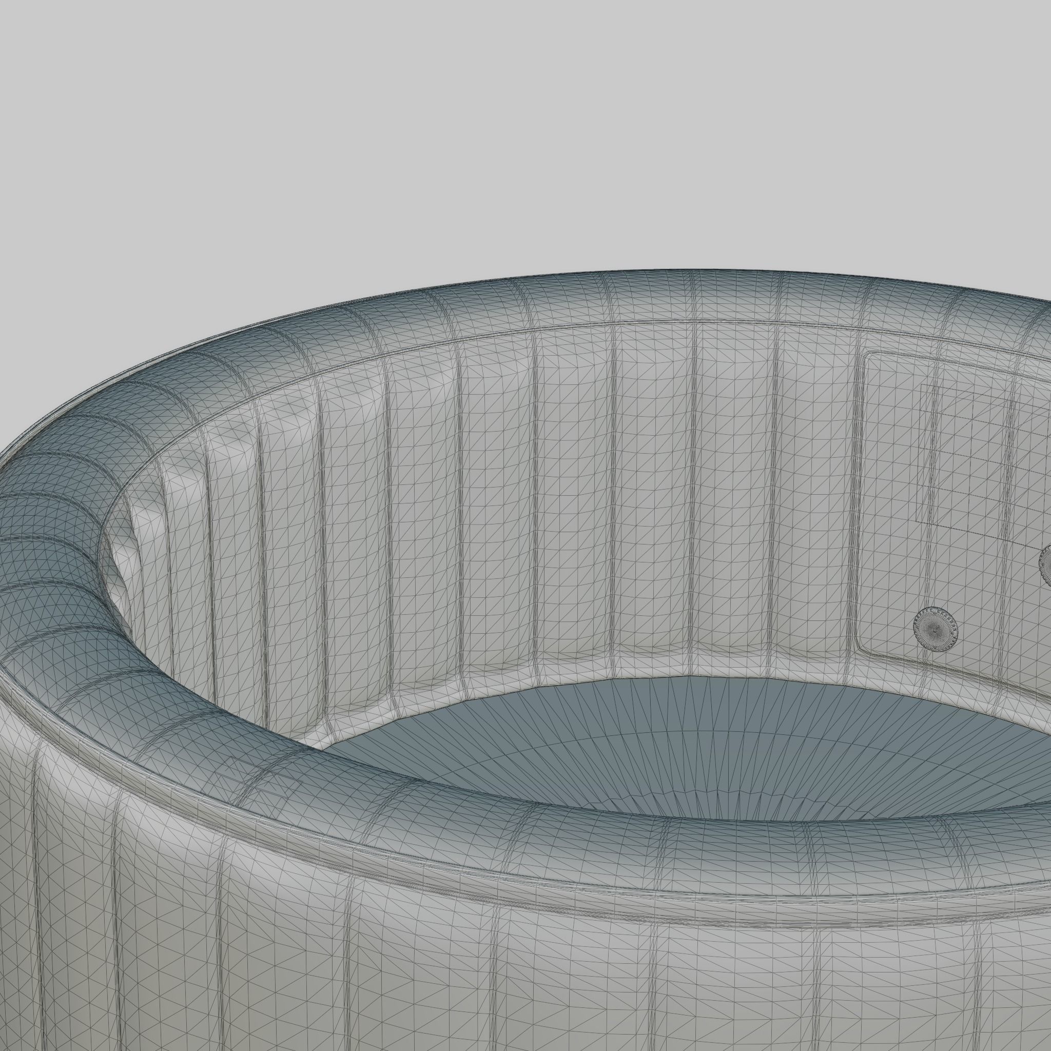 3D model of Hot Tub Jacuzzi MSPA Silver Cloud 6p Low-poly 3D model_7