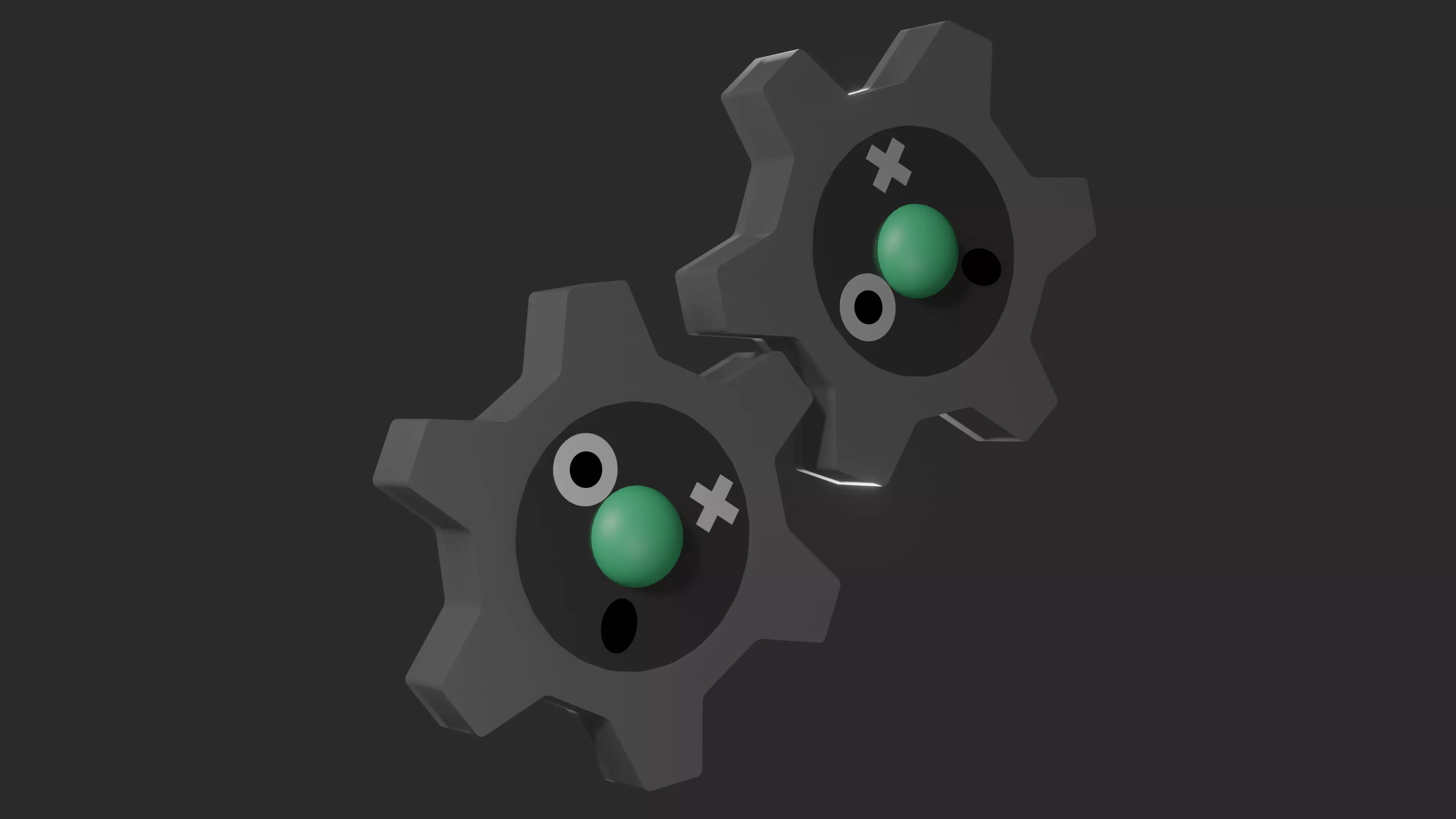 Pokemon Klink and Shiny Version Low-poly 3D model_1