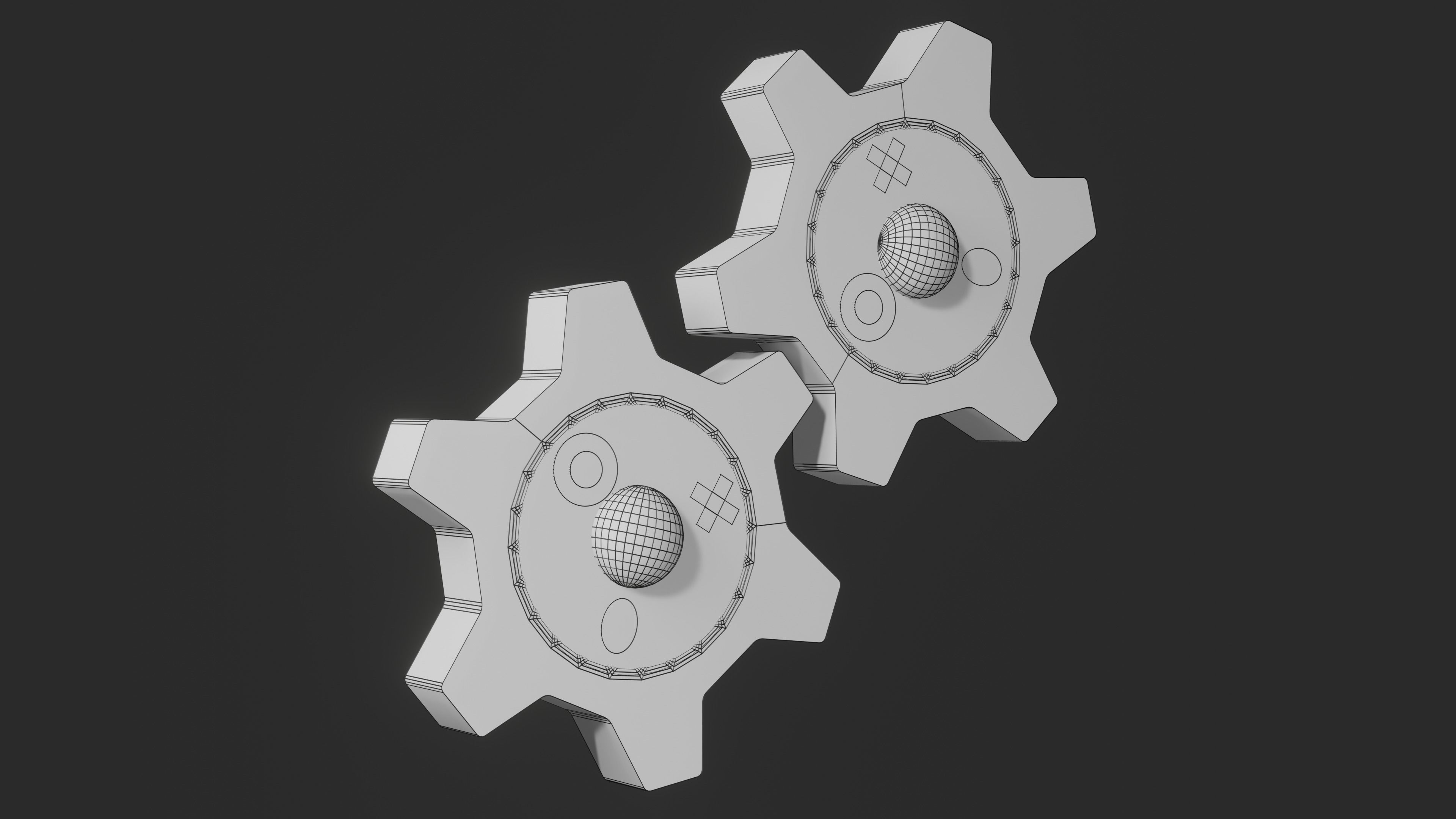 Pokemon Klink and Shiny Version Low-poly 3D model_3