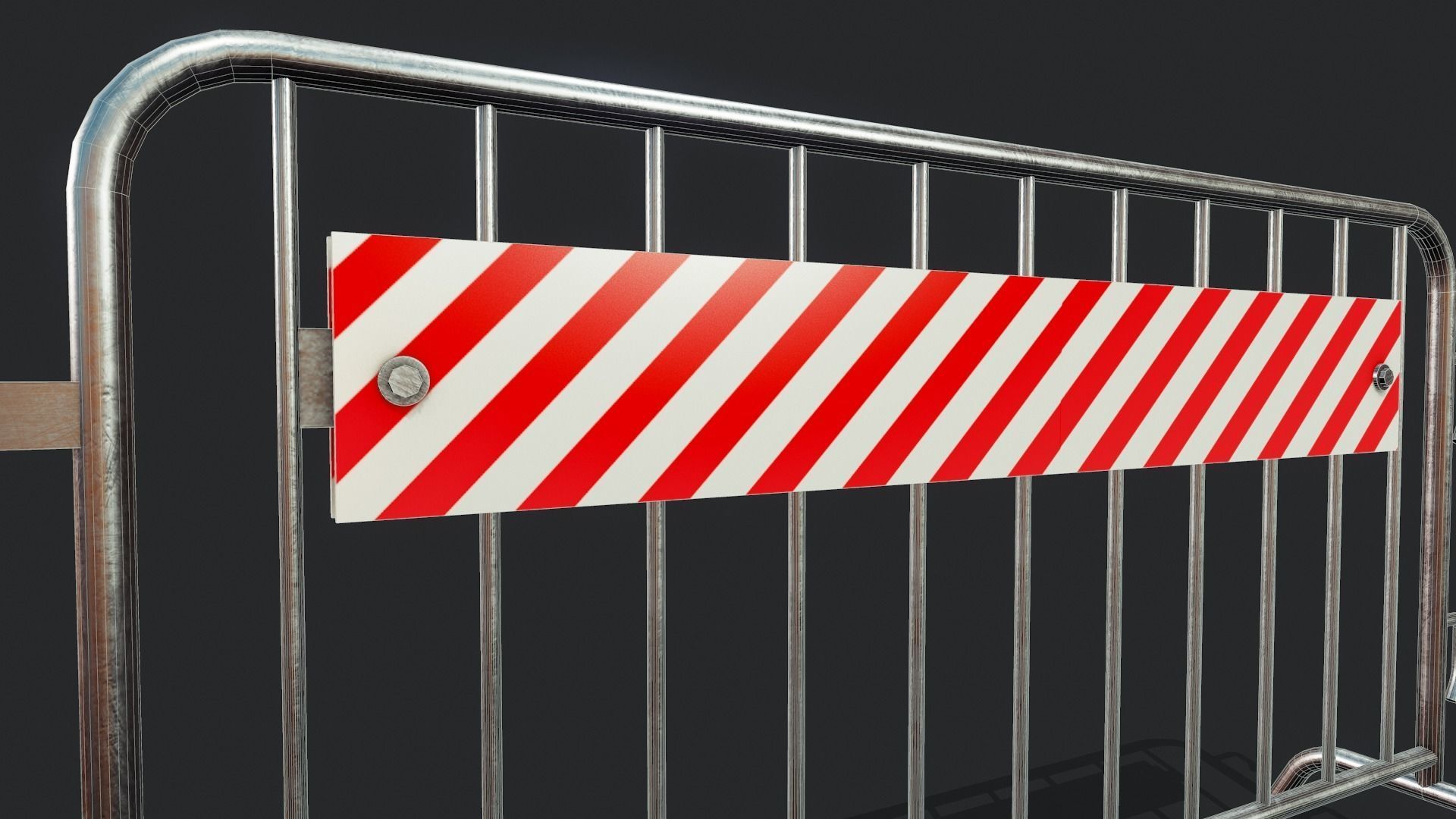 Control Fence - Tutorial Included Low-poly 3D model_13