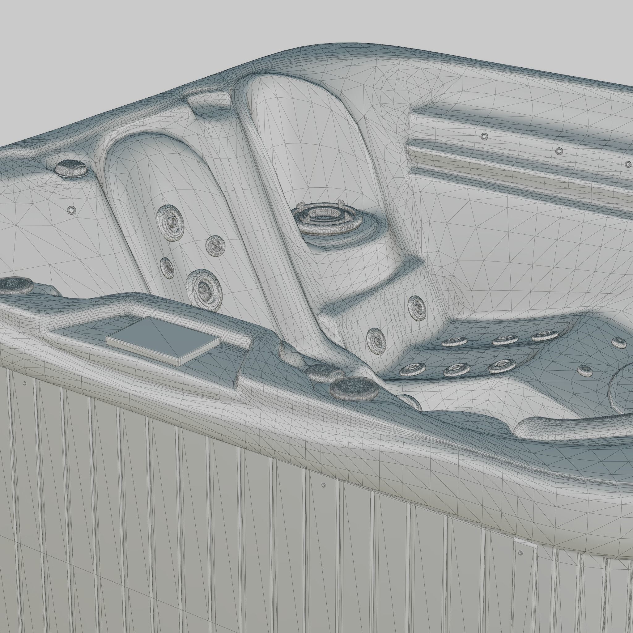 3D model of Hot Tub Jacuzzi MSPA Geiranger Low-poly 3D model_7