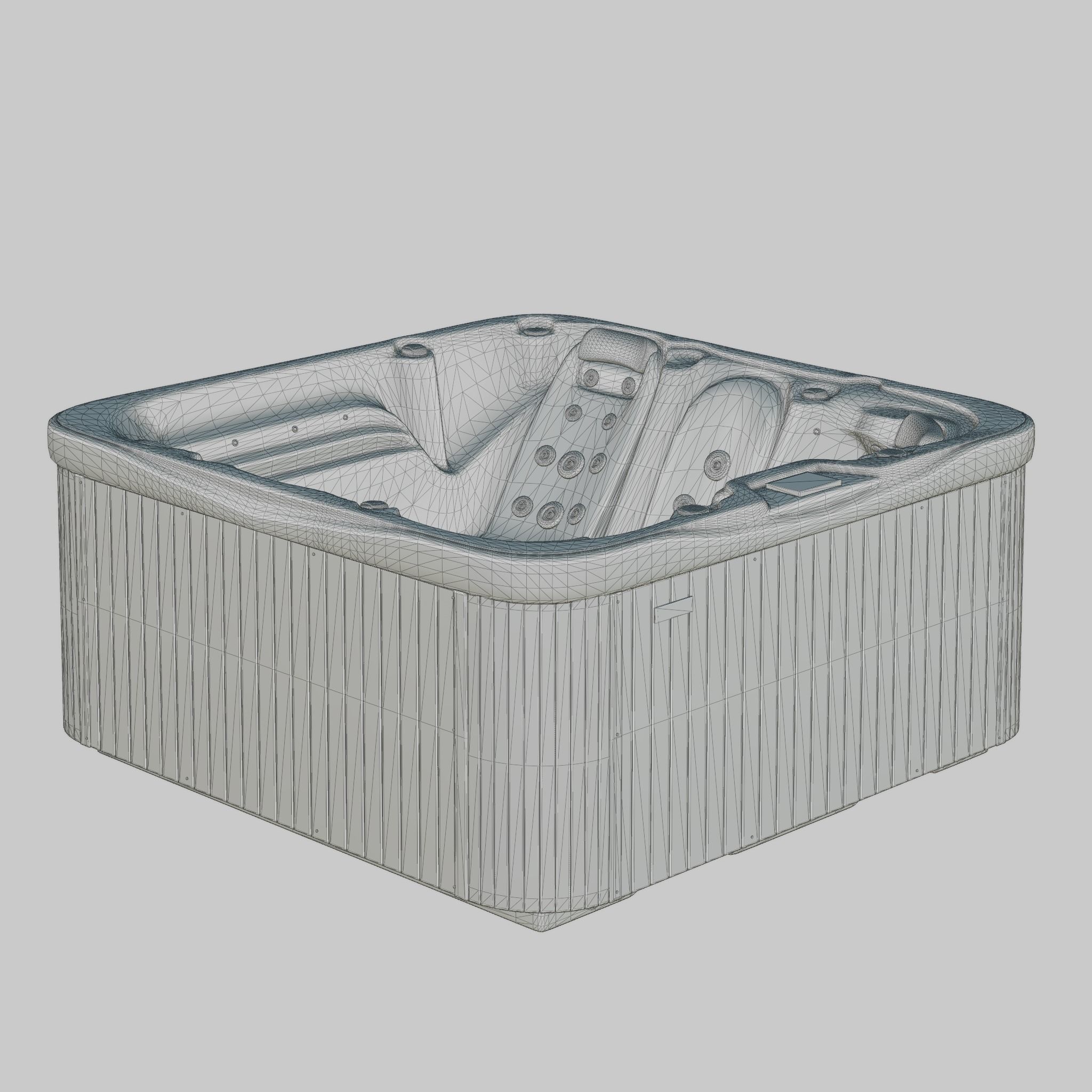 3D model of Hot Tub Jacuzzi MSPA Geiranger Low-poly 3D model_4