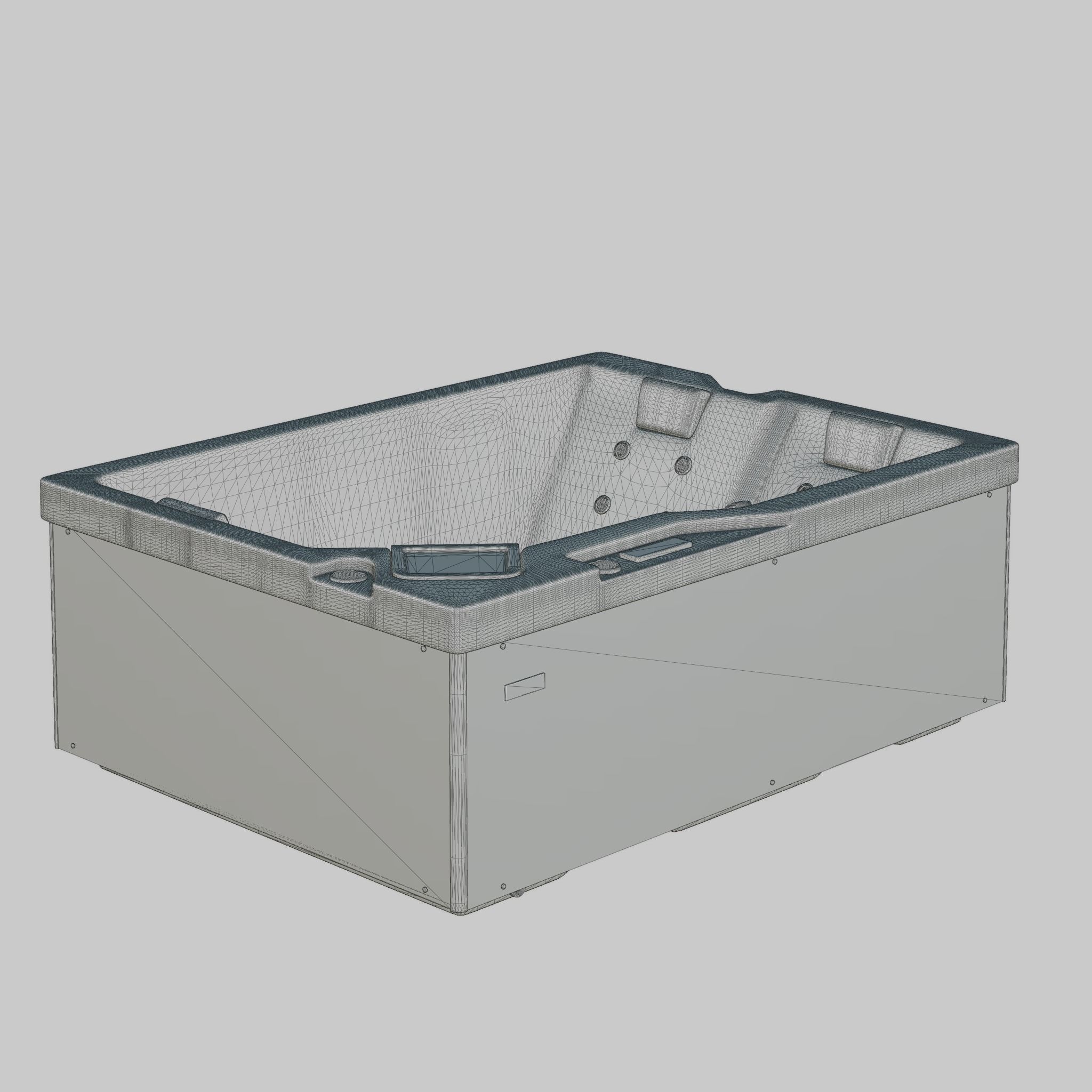 3D model of Hot Tub Jacuzzi MSPA Hafjell Low-poly 3D model_4