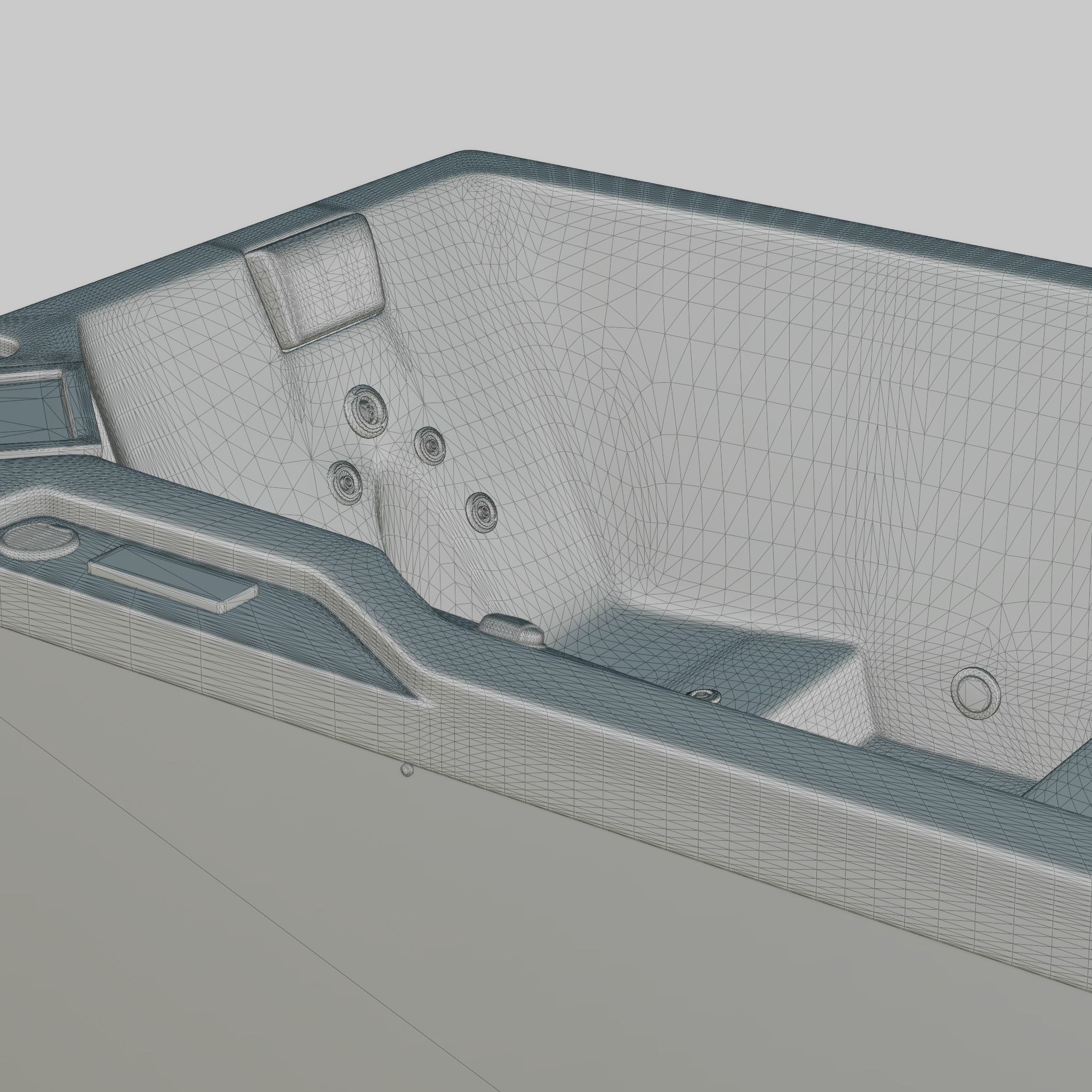 3D model of Hot Tub Jacuzzi MSPA Hafjell Low-poly 3D model_7