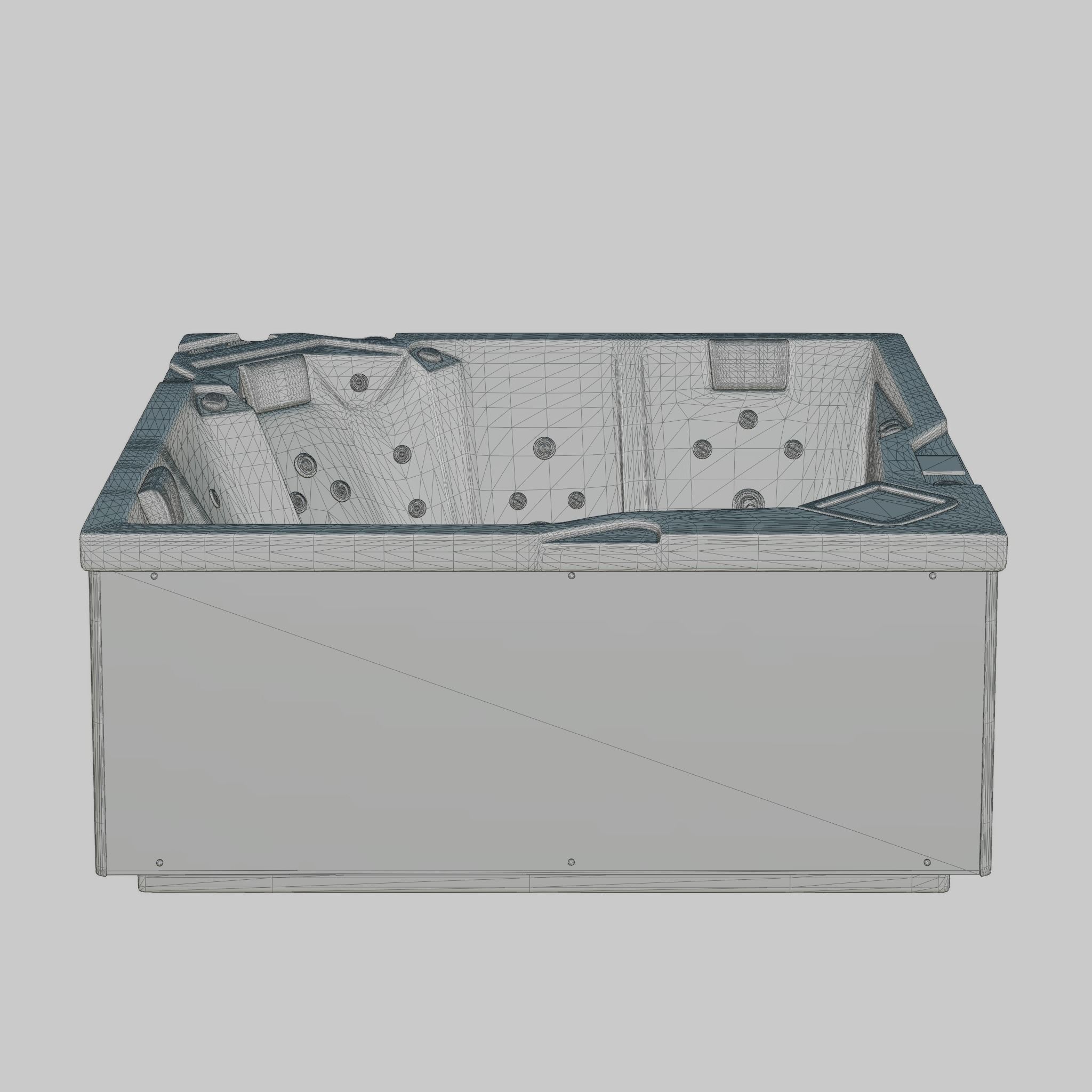 3D model of Hot Tub Jacuzzi MSPA Gaustablikk Low-poly 3D model_6