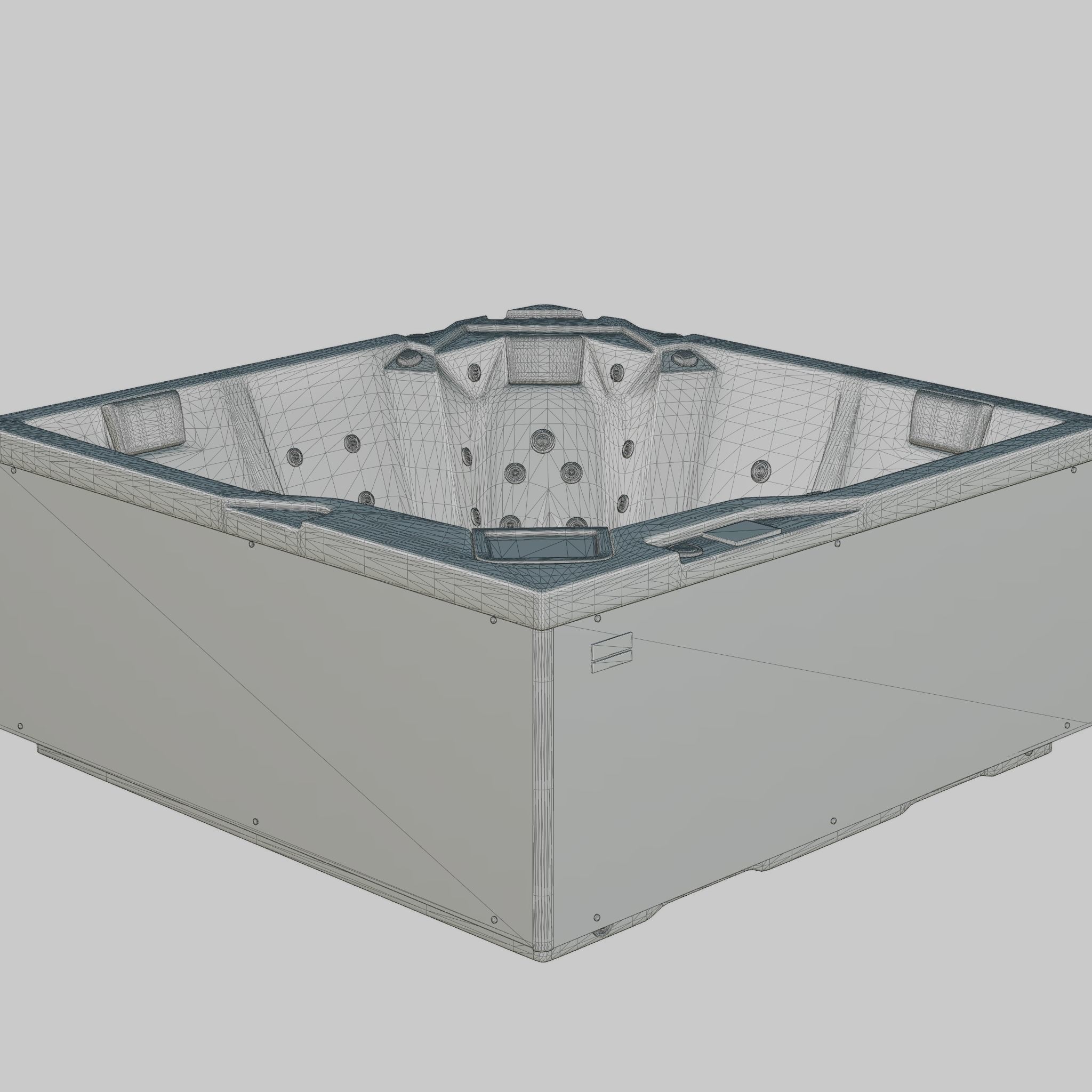 3D model of Hot Tub Jacuzzi MSPA Gaustablikk Low-poly 3D model_4